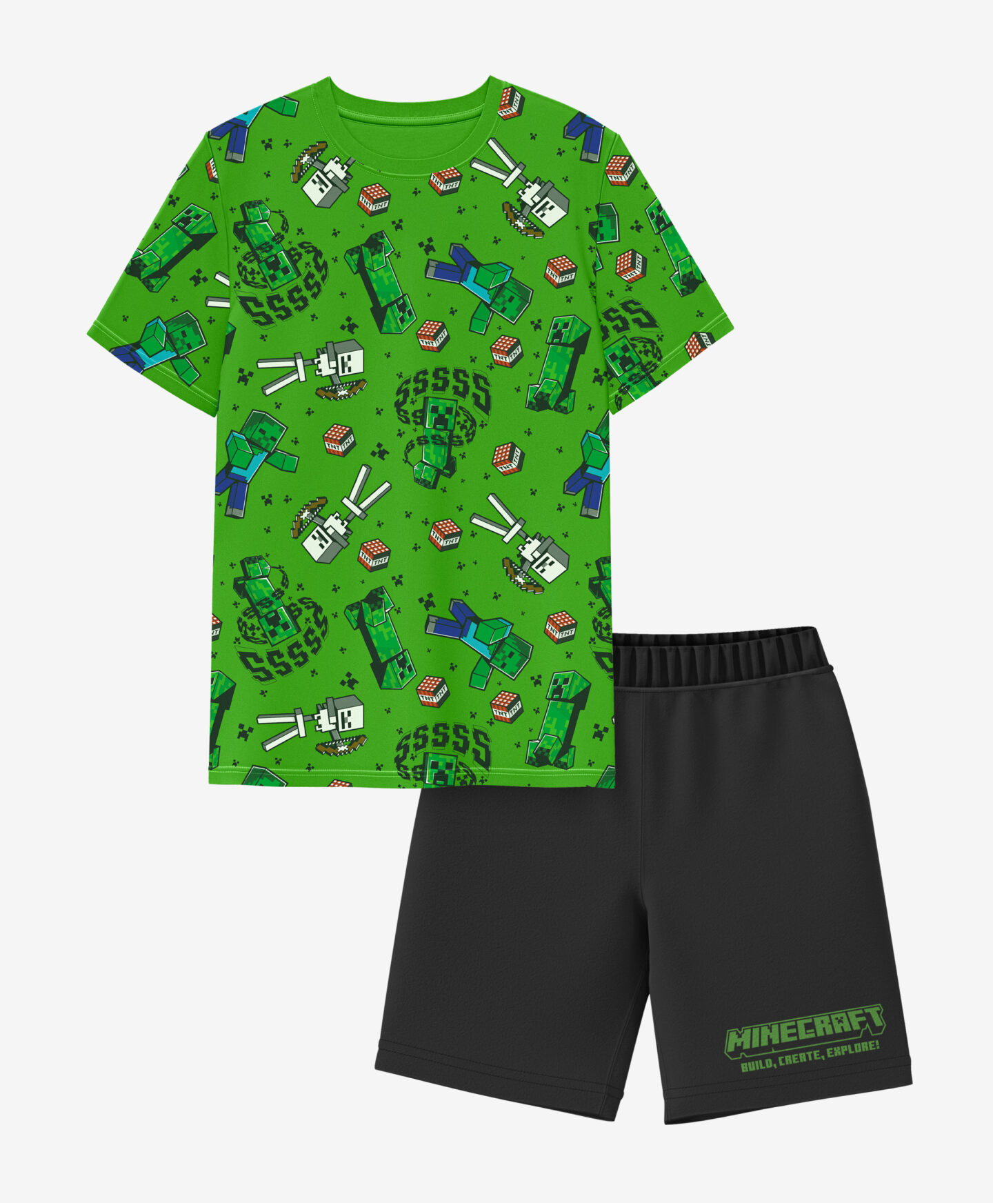 set verde di minecraft da bambino