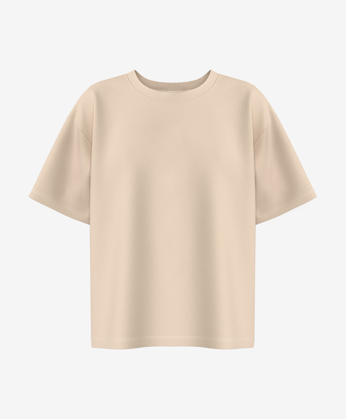 t-shirt beige a righe da donna