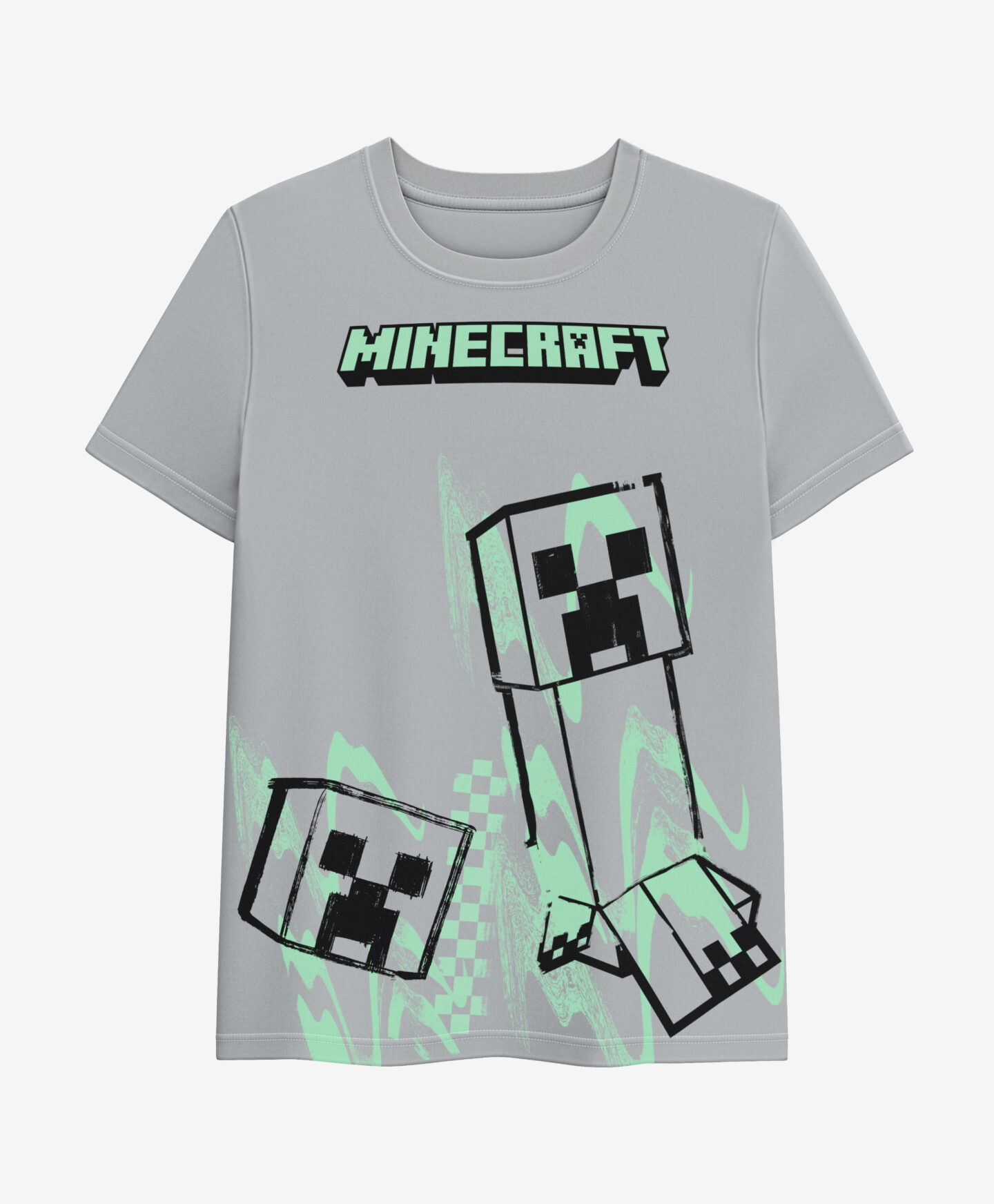 t-shirt grigia bambino minecraft