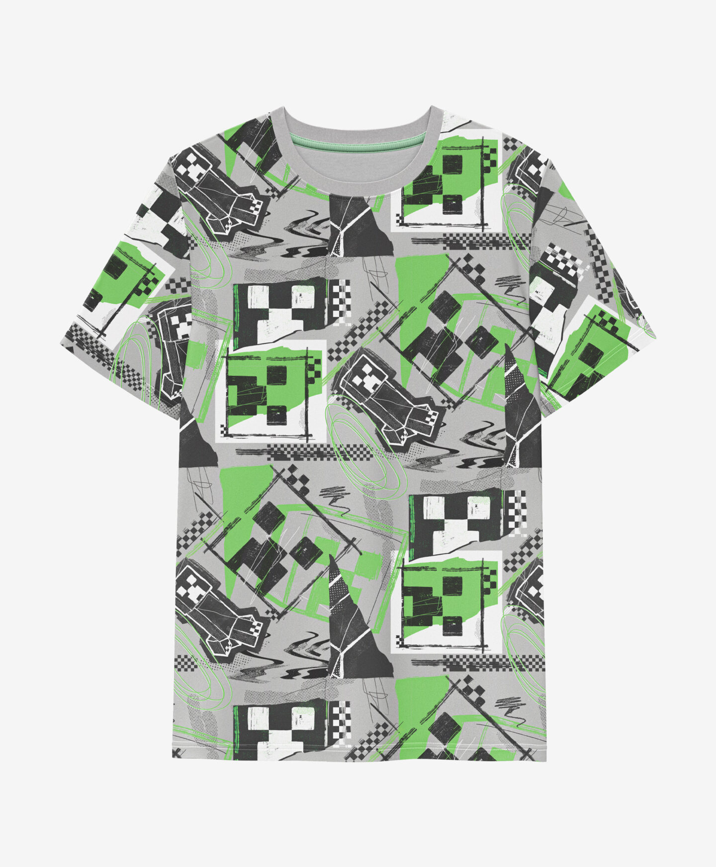 t-shirt grigia ragazzo minecraft