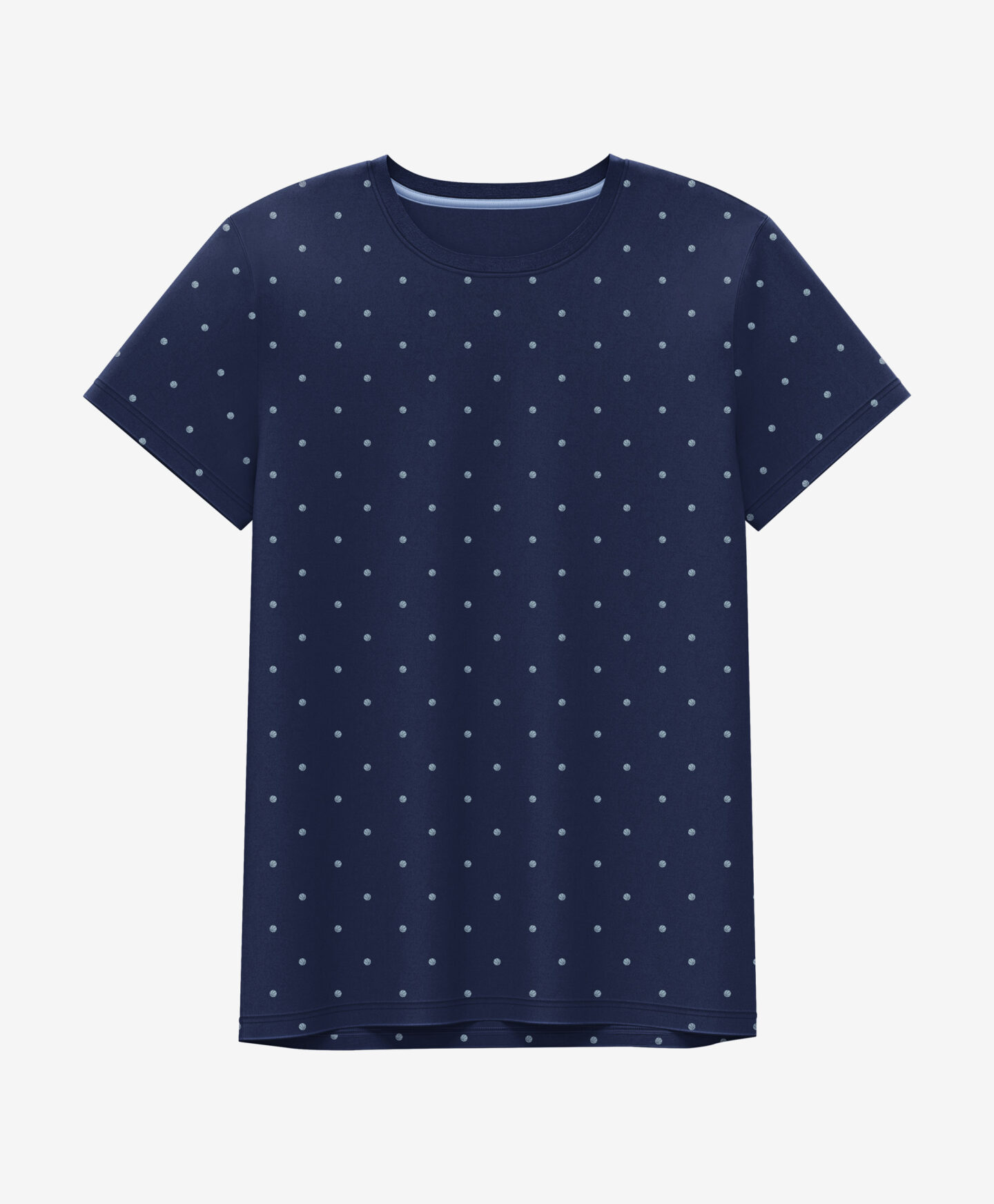 t-shirt blu navy a pois da uomo