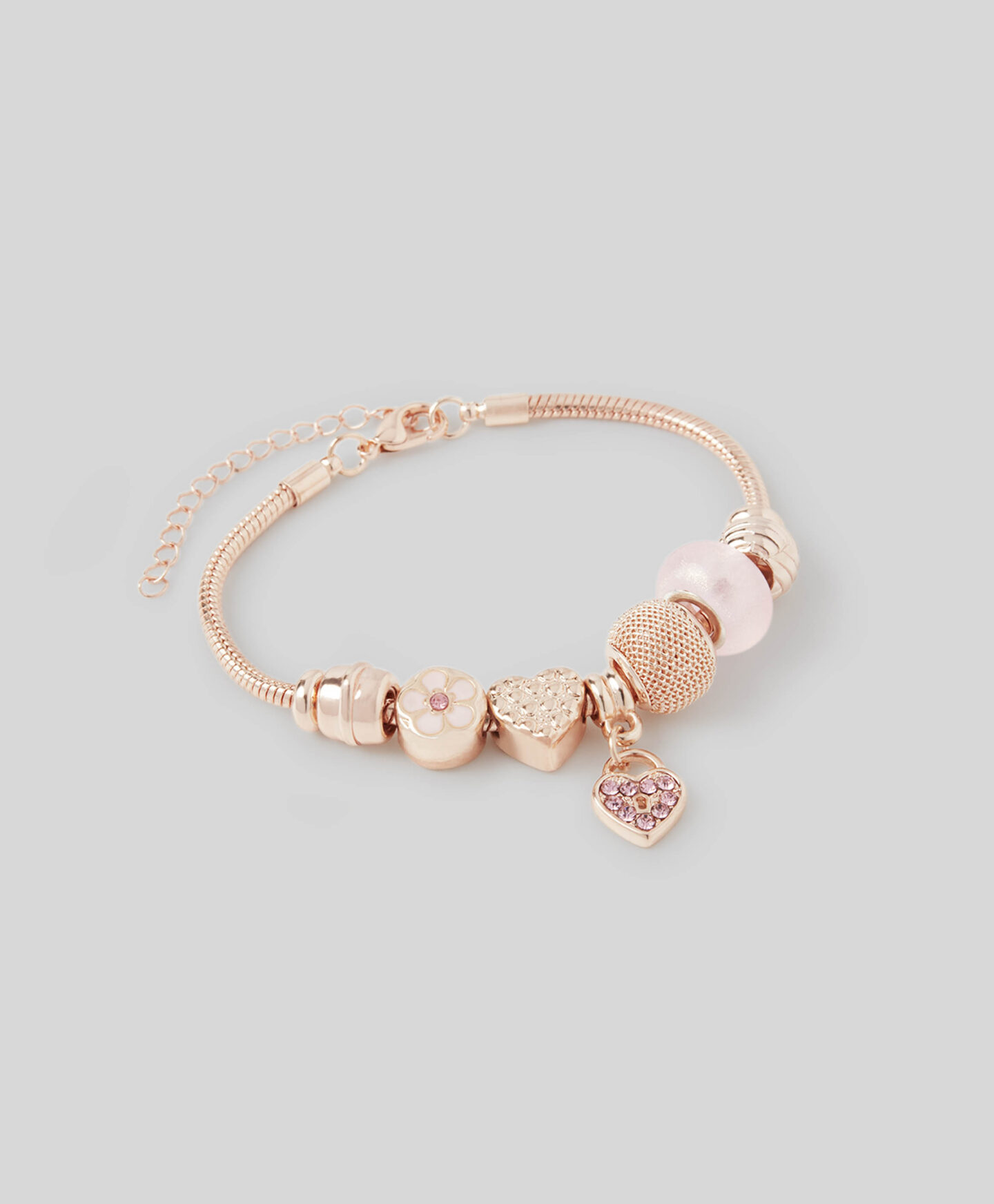 bracciale con charm rosa