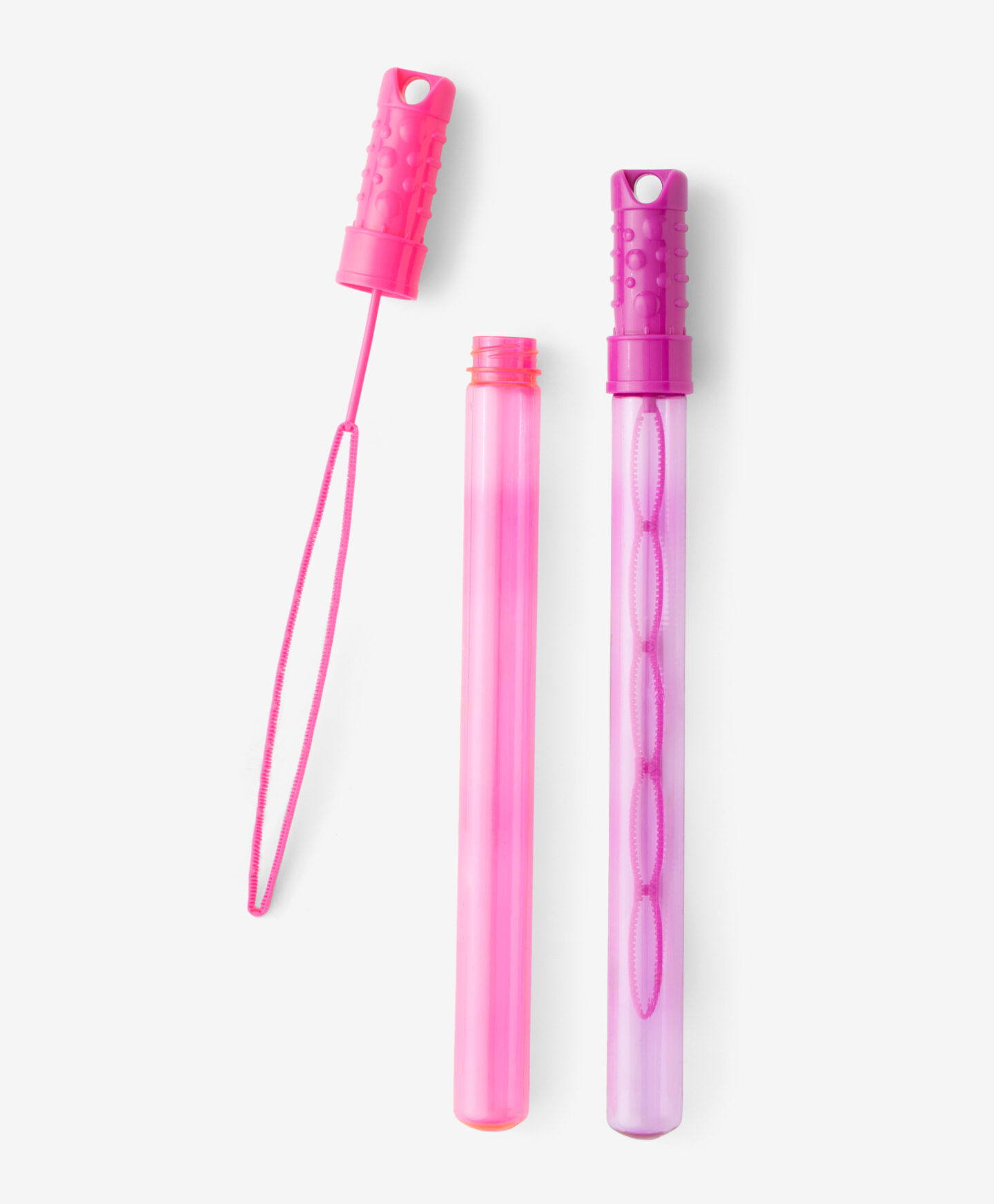 set bolle di sapone rosa e viola