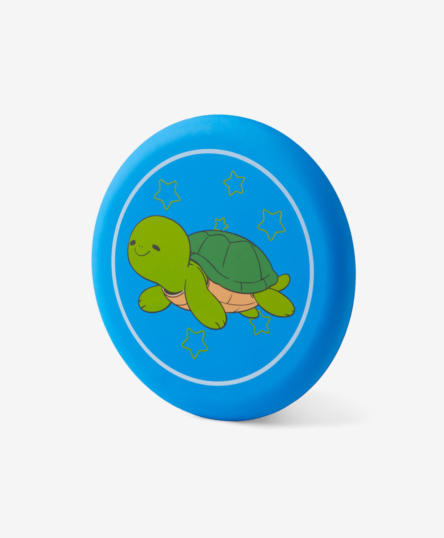 frisbee blu con tartaruga