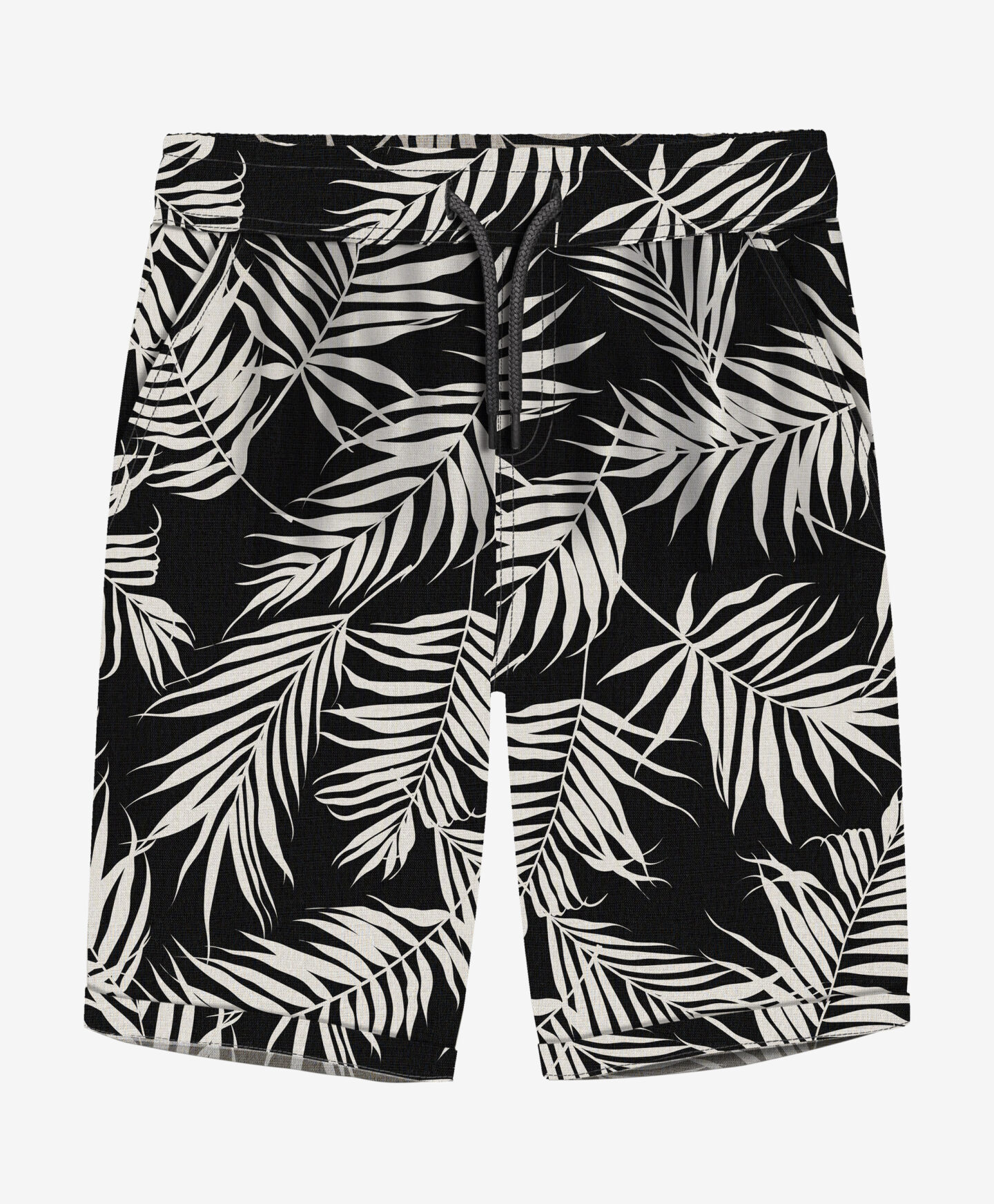 shorts neri tropicali da ragazzo