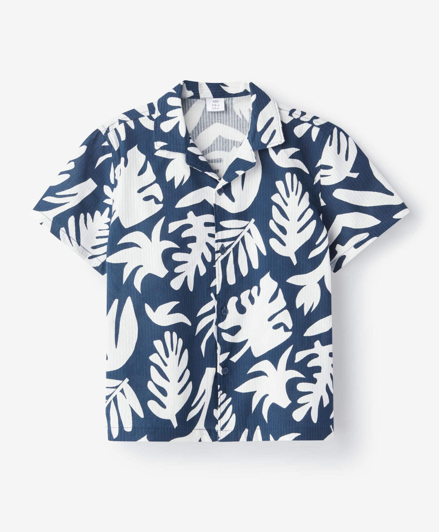 camicia tropicale blu da bambino