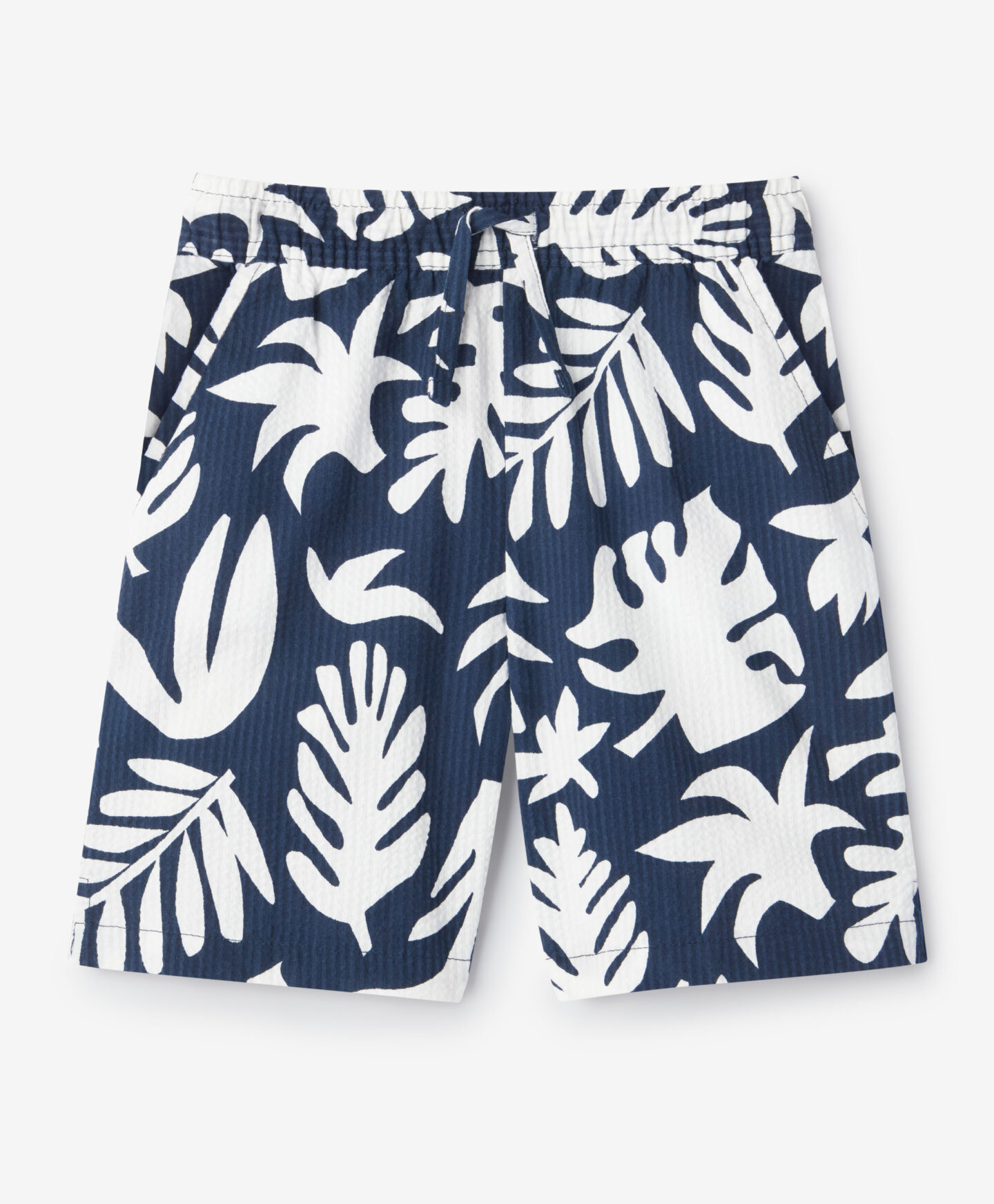 shorts tropicali blu navy bambino