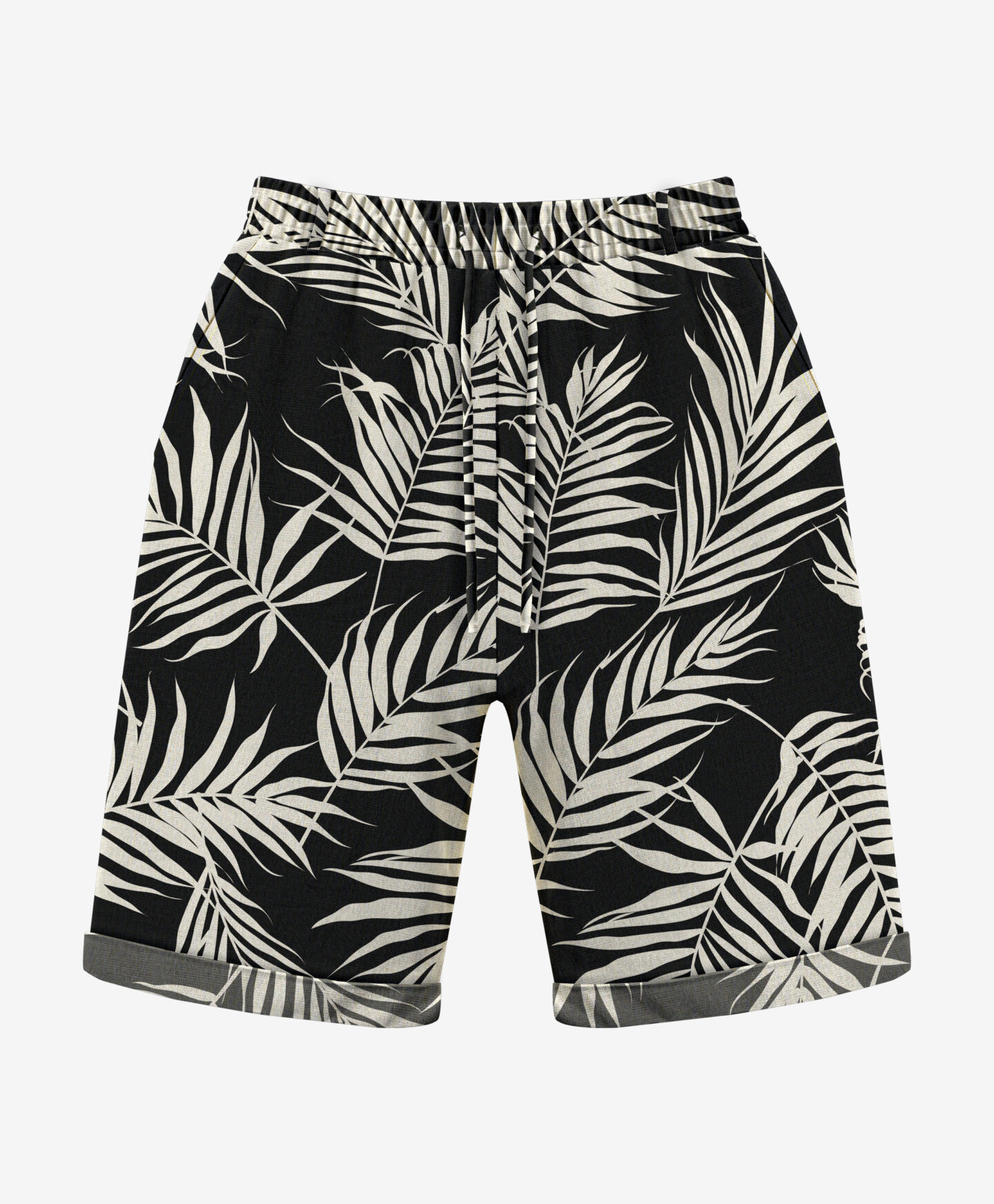 shorts neri tropicali da uomo