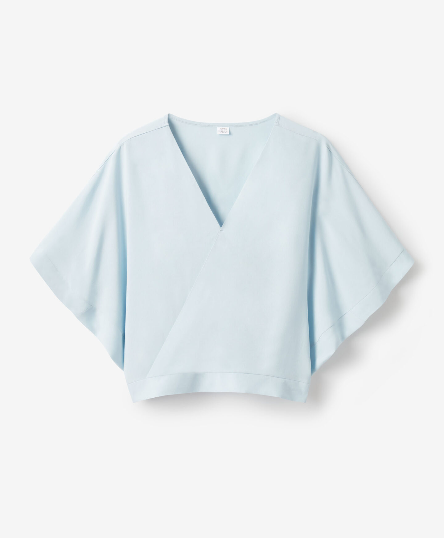 camicia azzurra con cintura donna