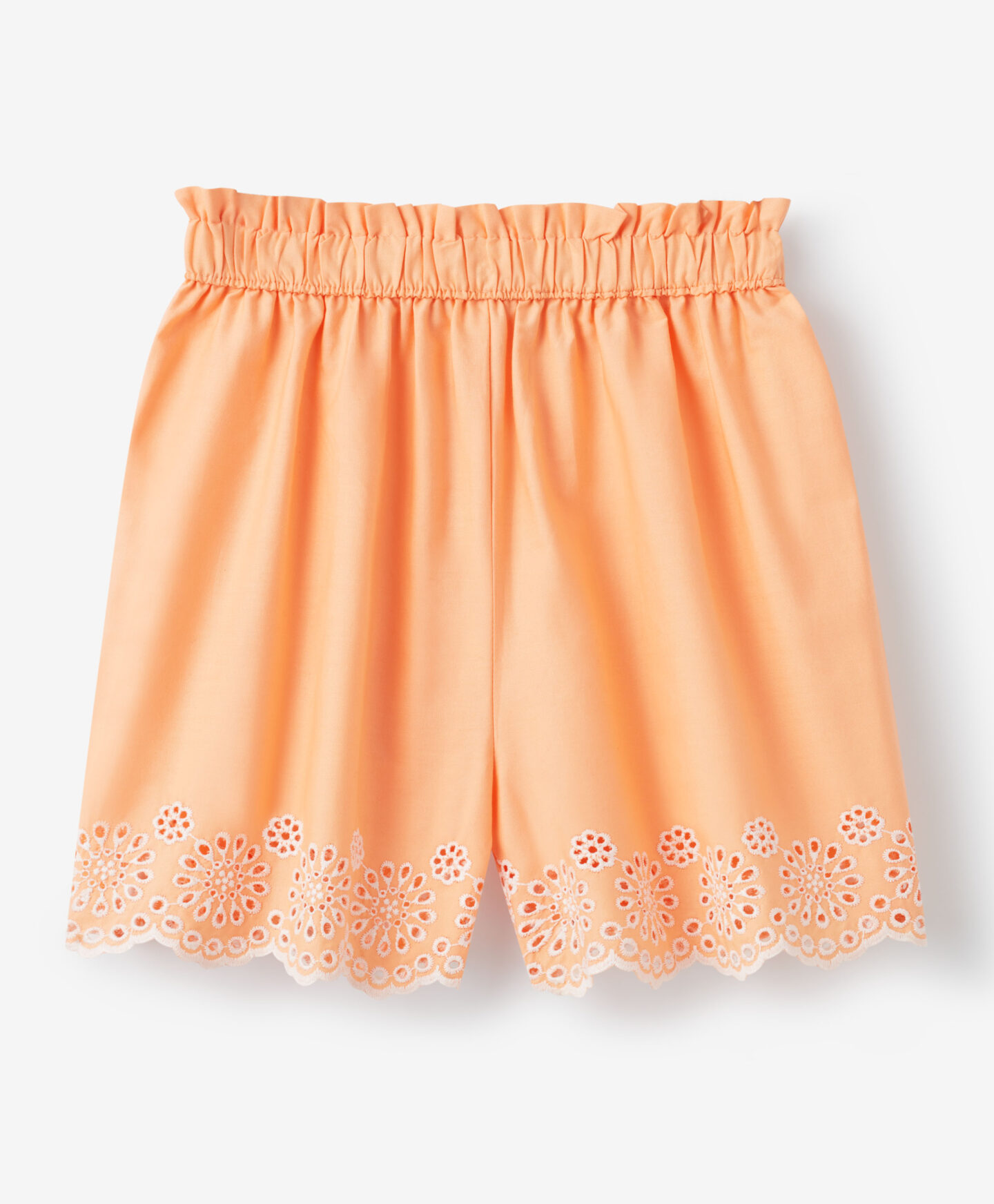 shorts ricamati arancioni bambina