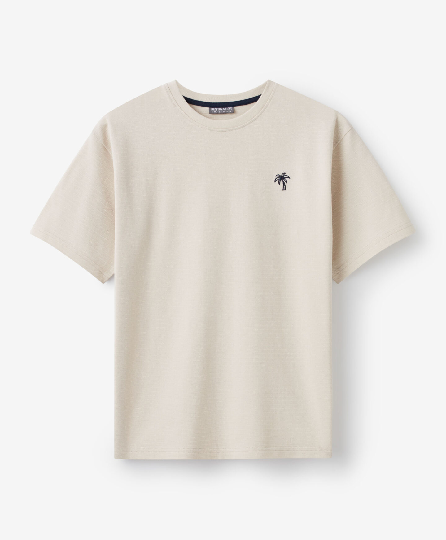 t-shirt beige con palma ragazzo