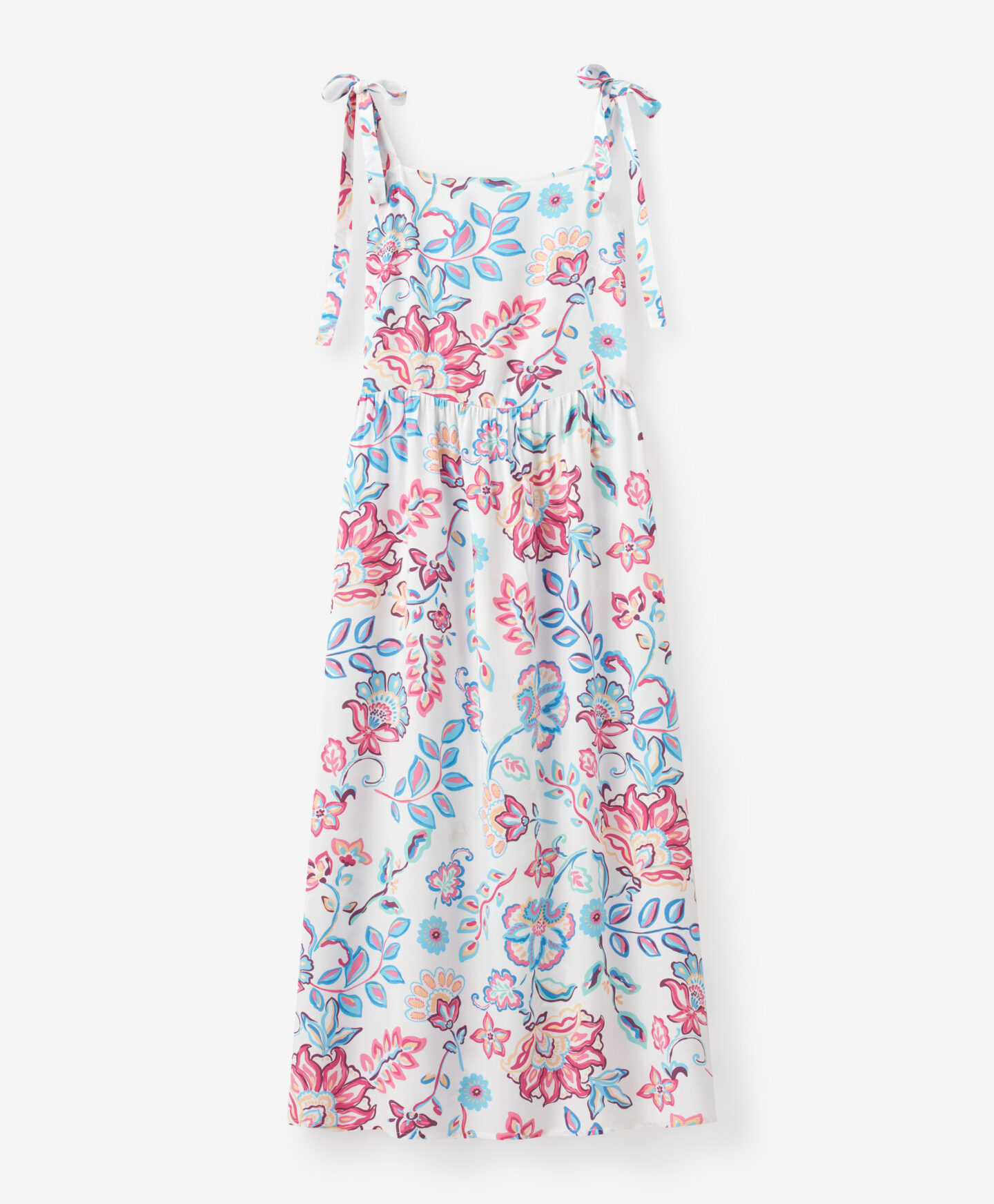 abito floreale con spalline donna