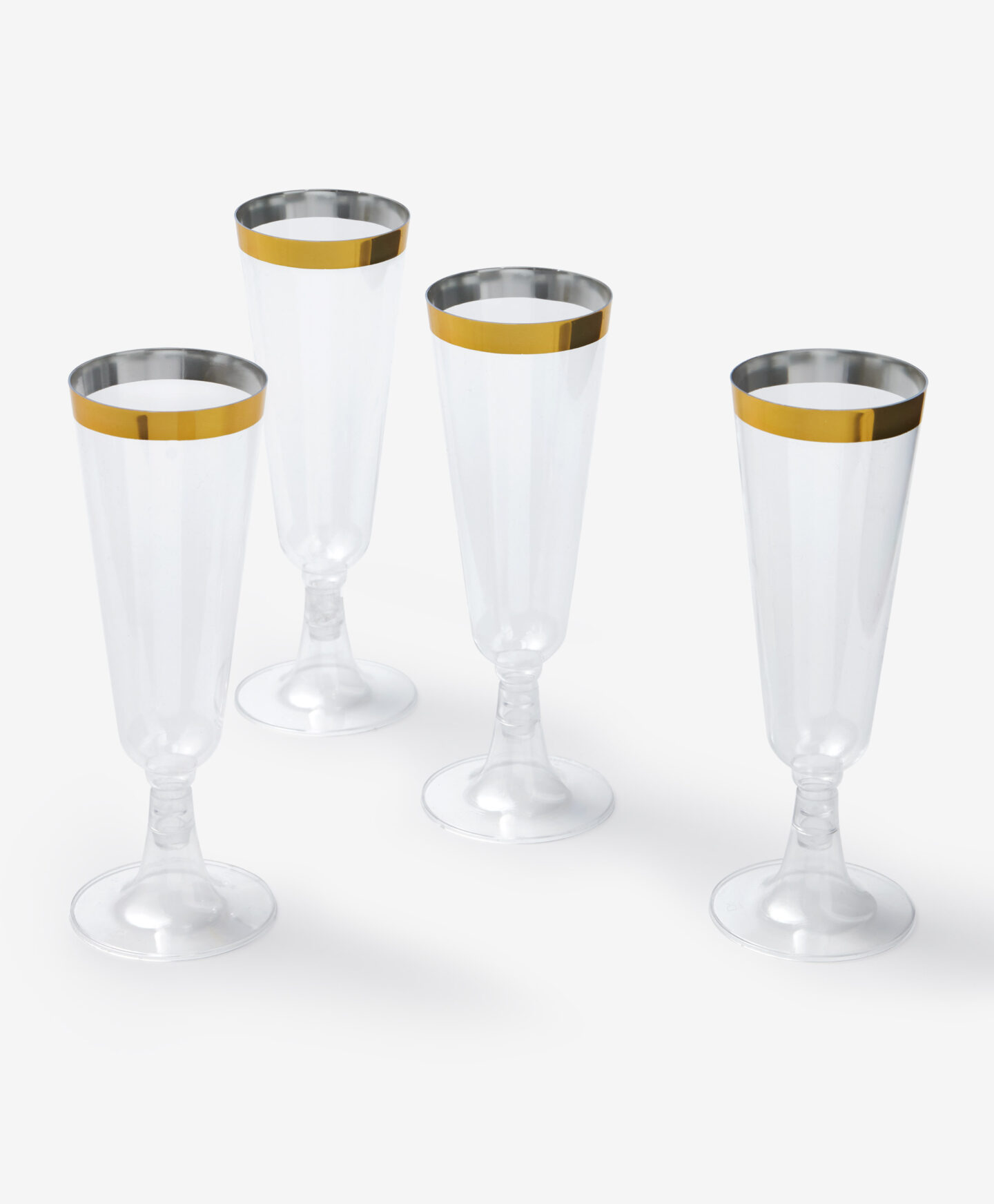 set bicchieri bordo dorato