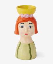 vaso testa donna in dolomite
