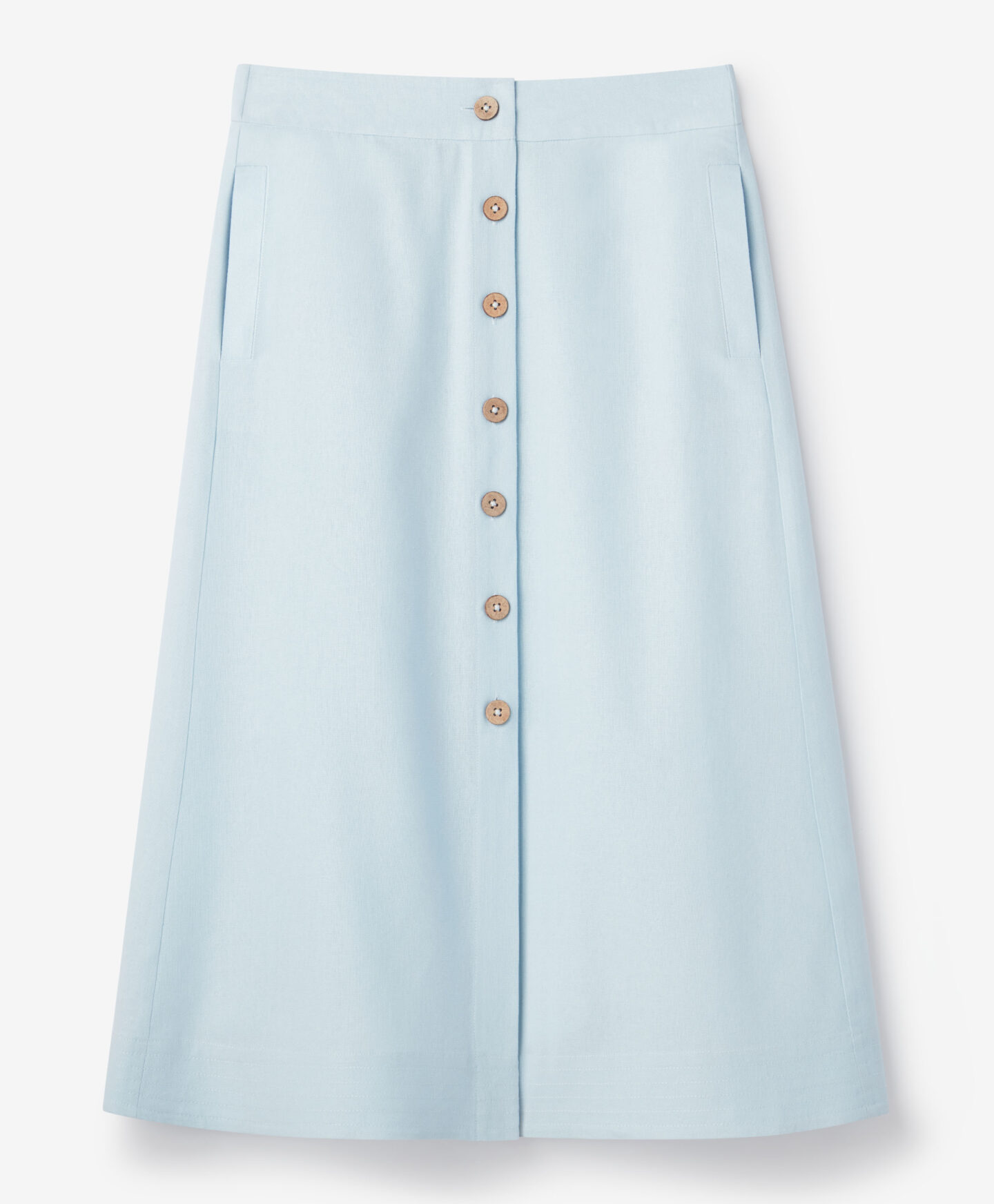 gonna azzurra con bottoni donna