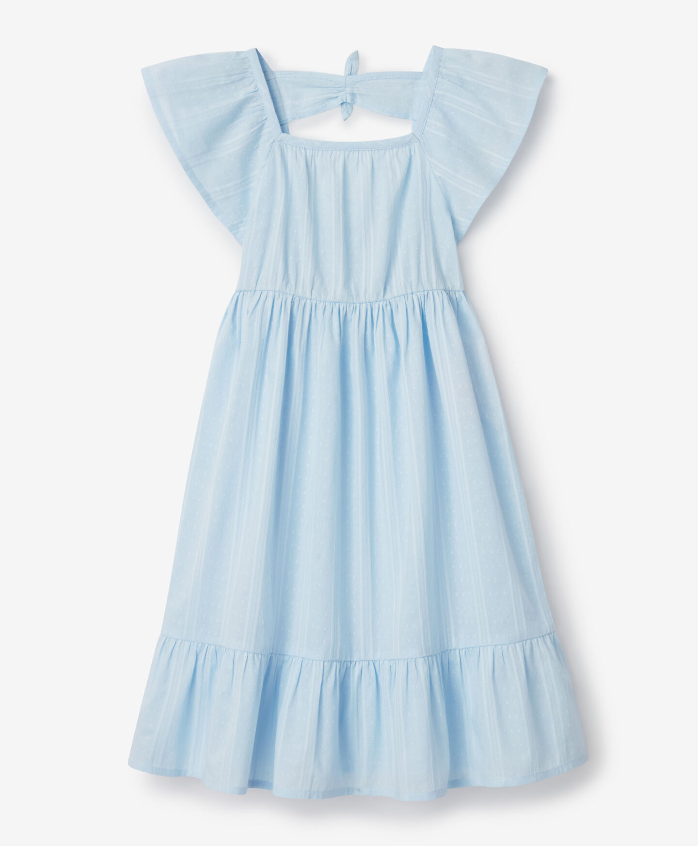 abito azzurro con ruches bambina