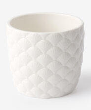 Biała doniczka ceramiczna