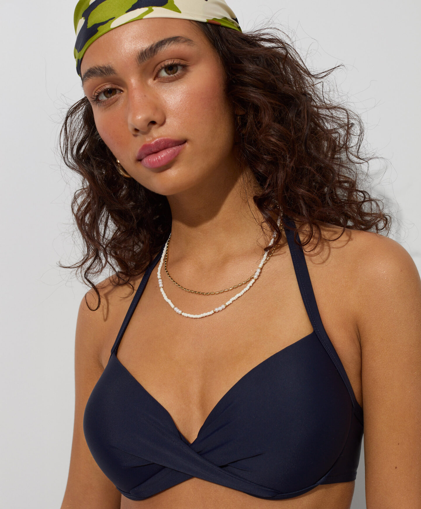 top bikini push up blu navy