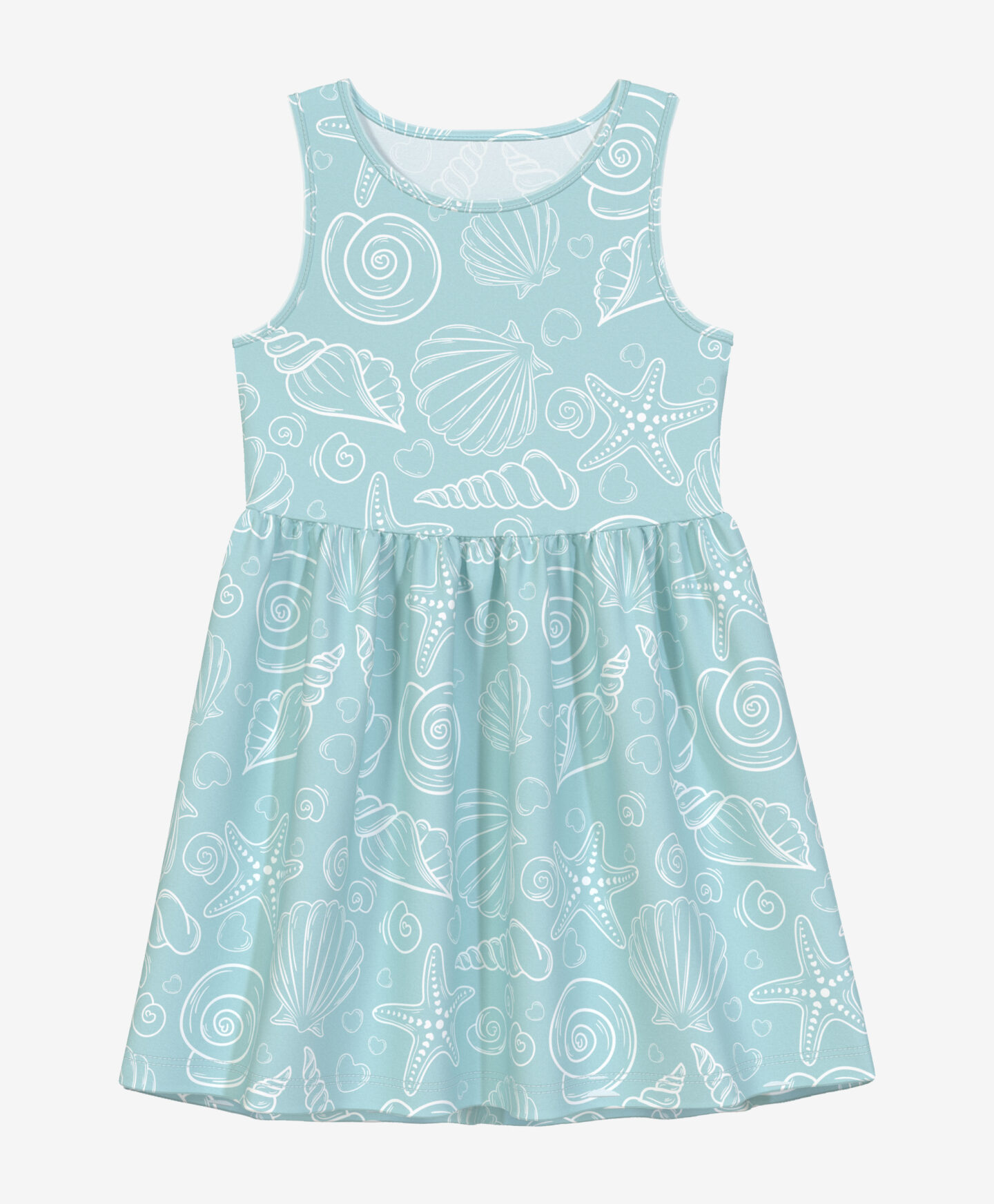 abito azzurro conchiglie bambina