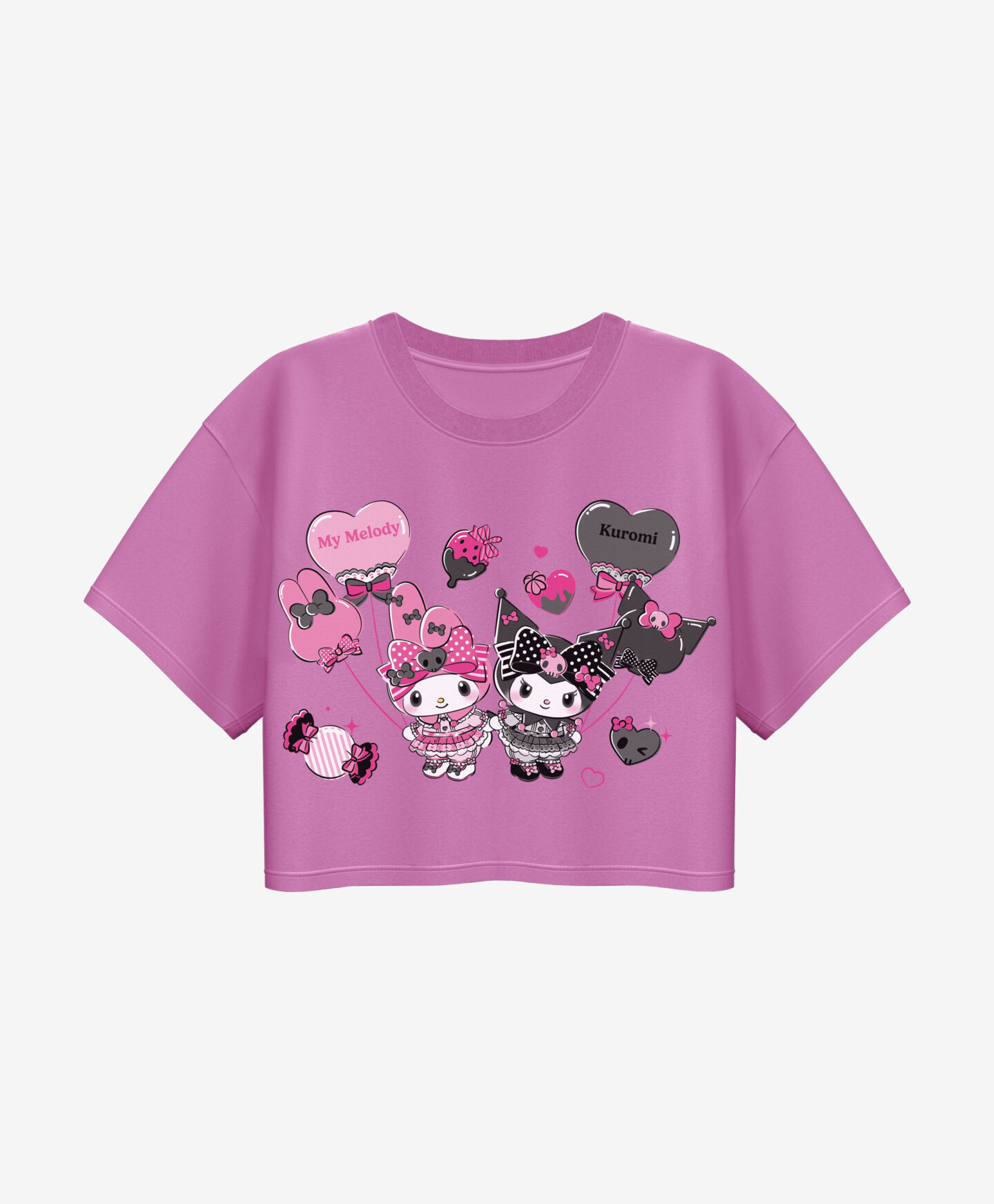 t-shirt rosa kuromi da ragazza