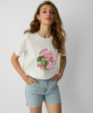 T-shirt damski z nadrukiem 100% bawełny
