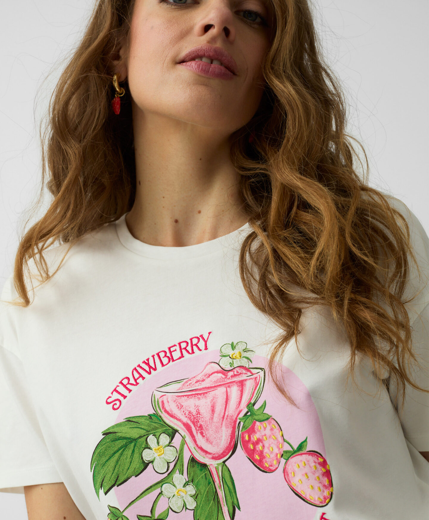 T-shirt damski z nadrukiem 100% bawełny
