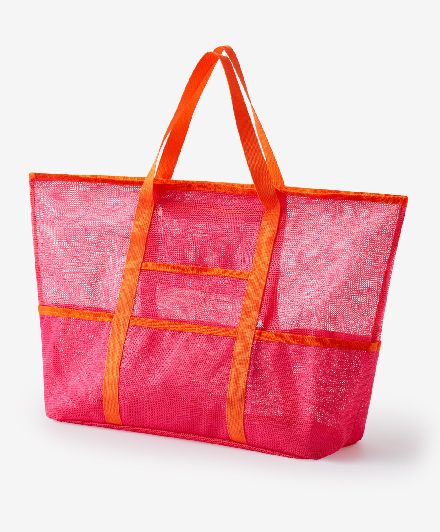 borsa mare rosa e arancione