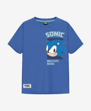 Koszulka chłopięca Sonic 100% bawełny niebieska