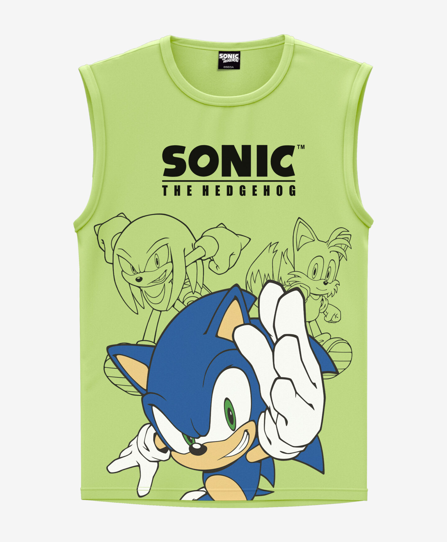 canotta verde di sonic da bambino