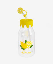 bicchiere con coperchio giallo