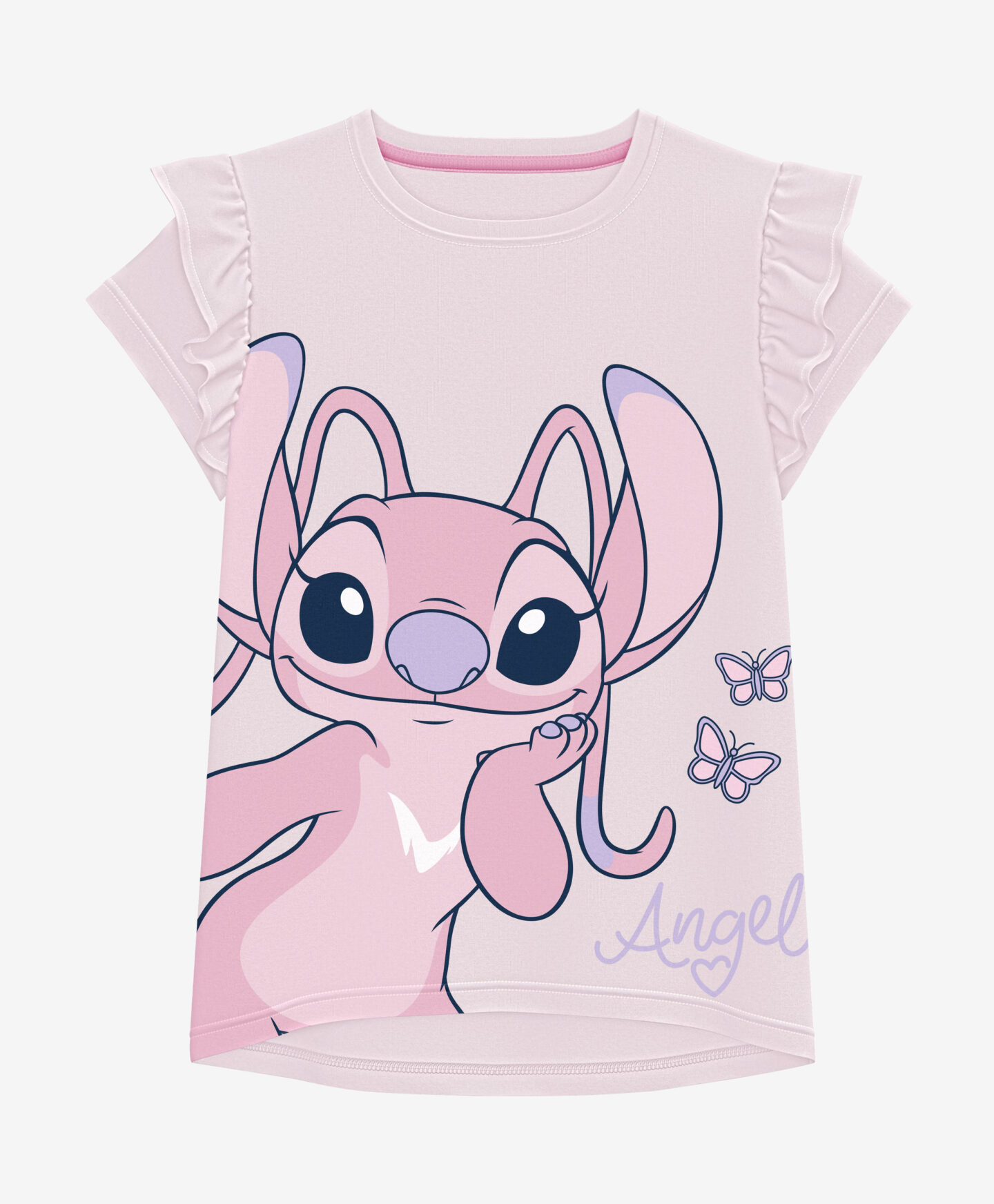 t-shirt rosa bambina con stitch