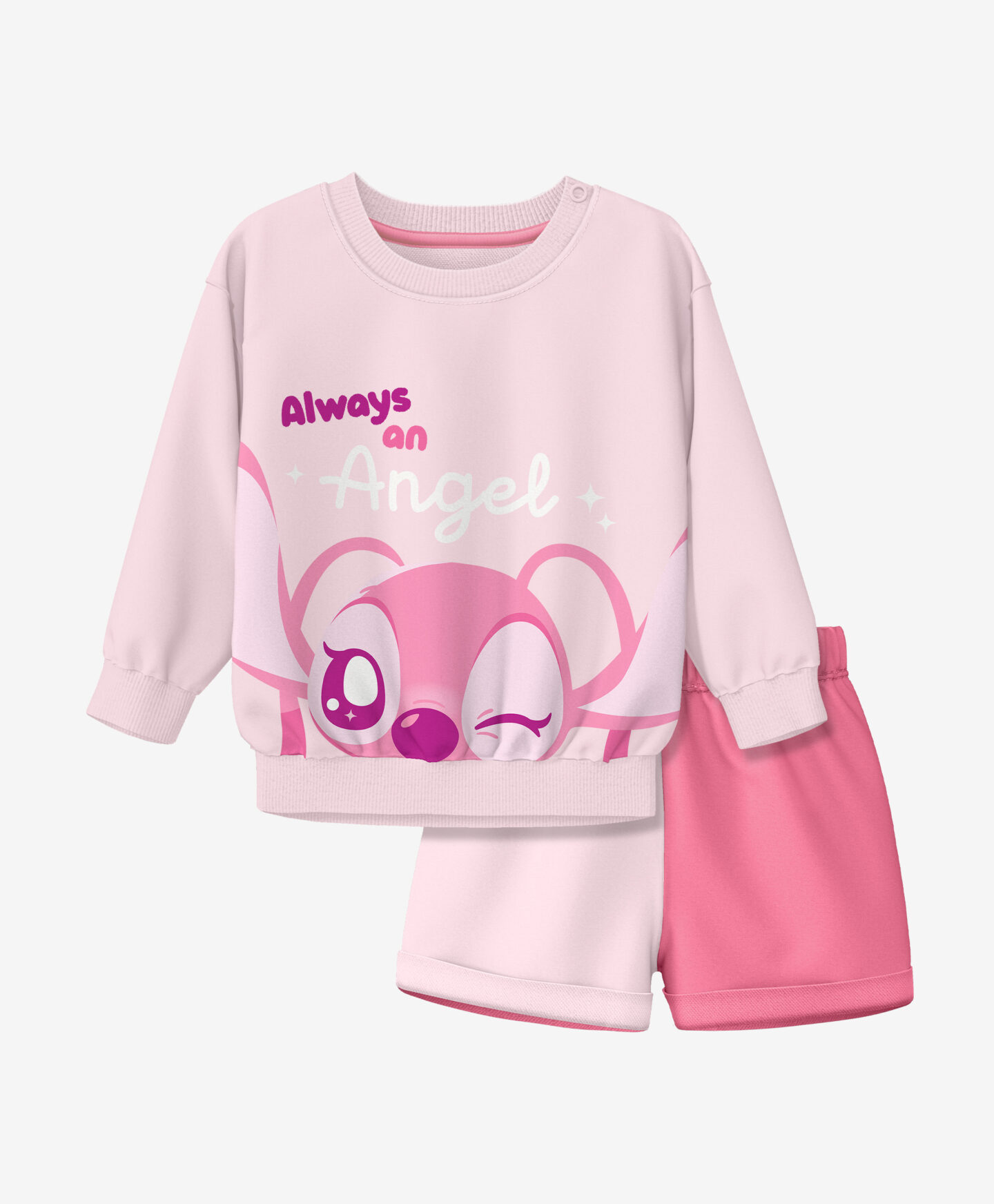 set rosa da neonata lilo e stitch