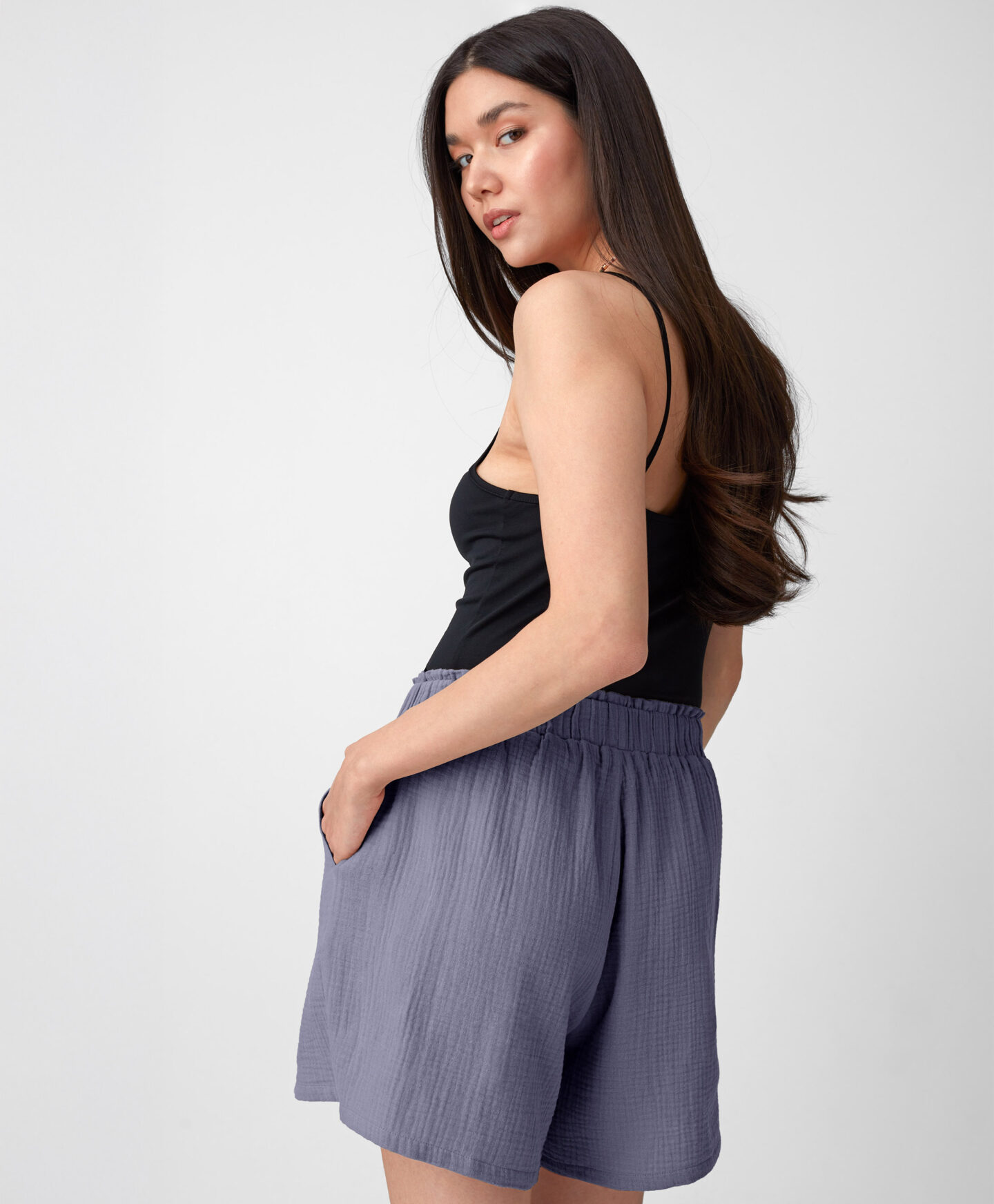 shorts grigi eleganti da donna