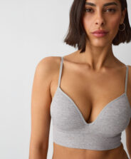 top sportivo grigio imbottito