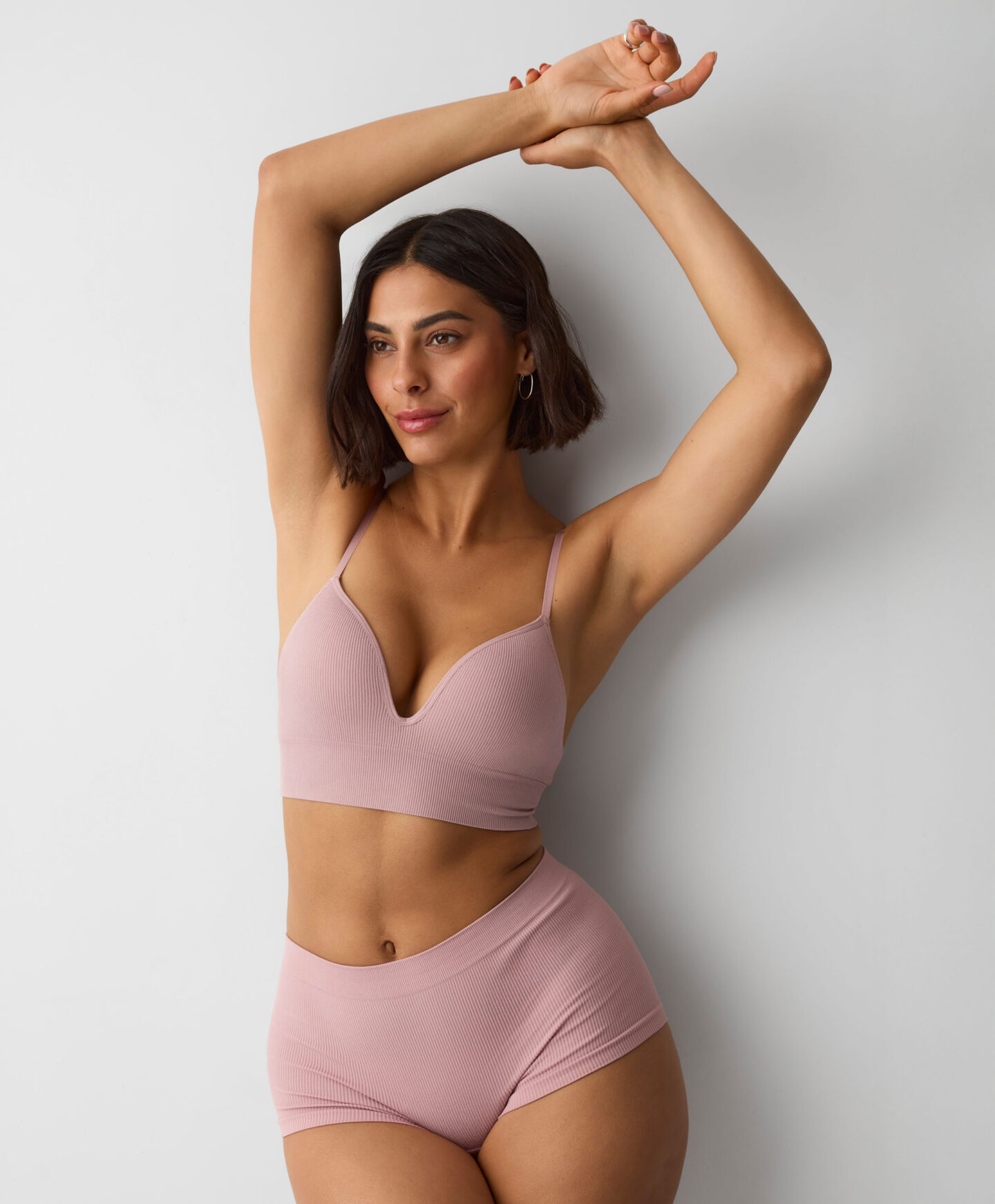 set culotte rosa senza cuciture
