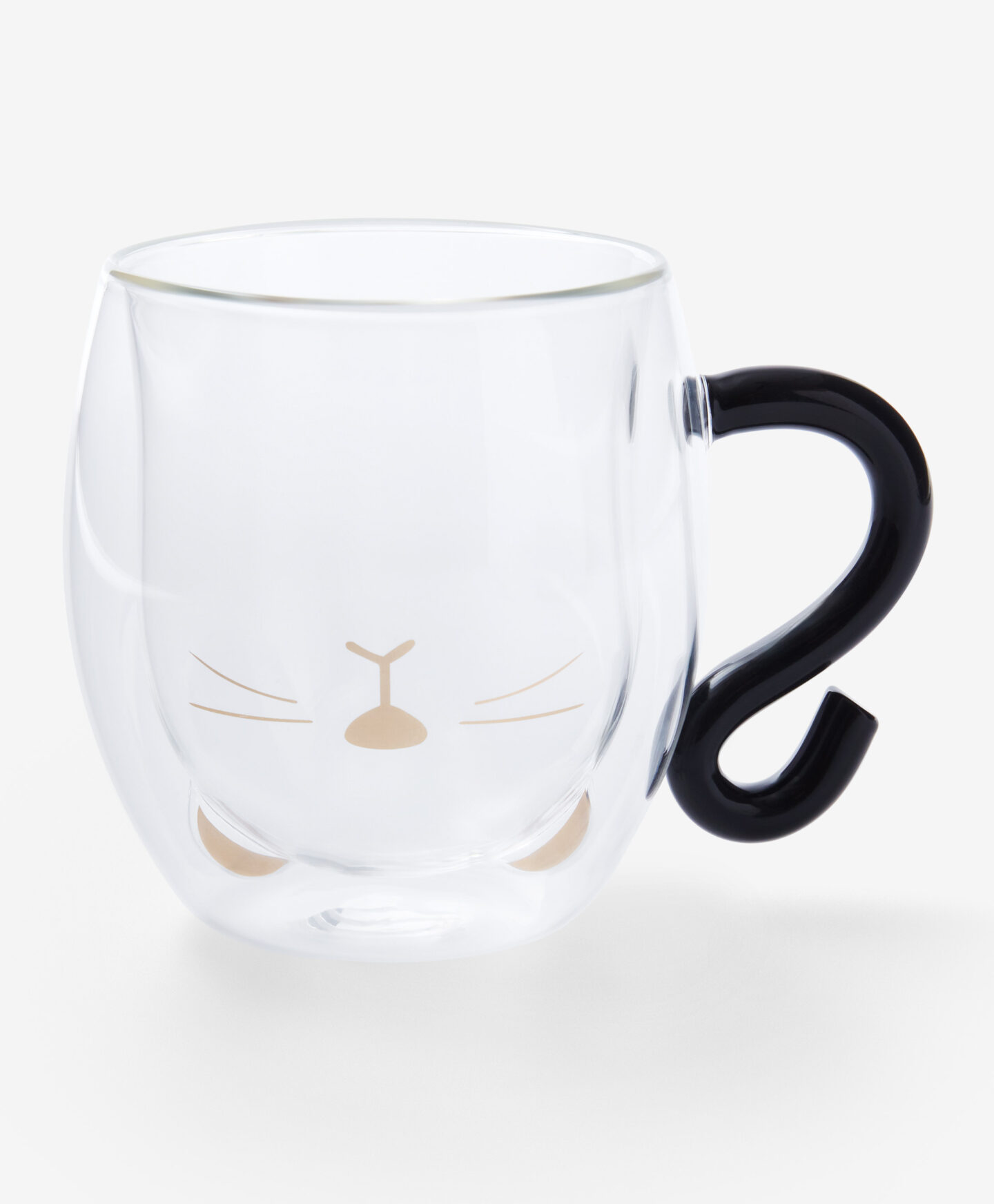 tazza in vetro con gatto