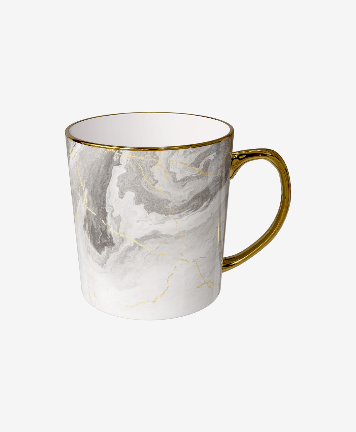 tazza effetto marmo bianco
