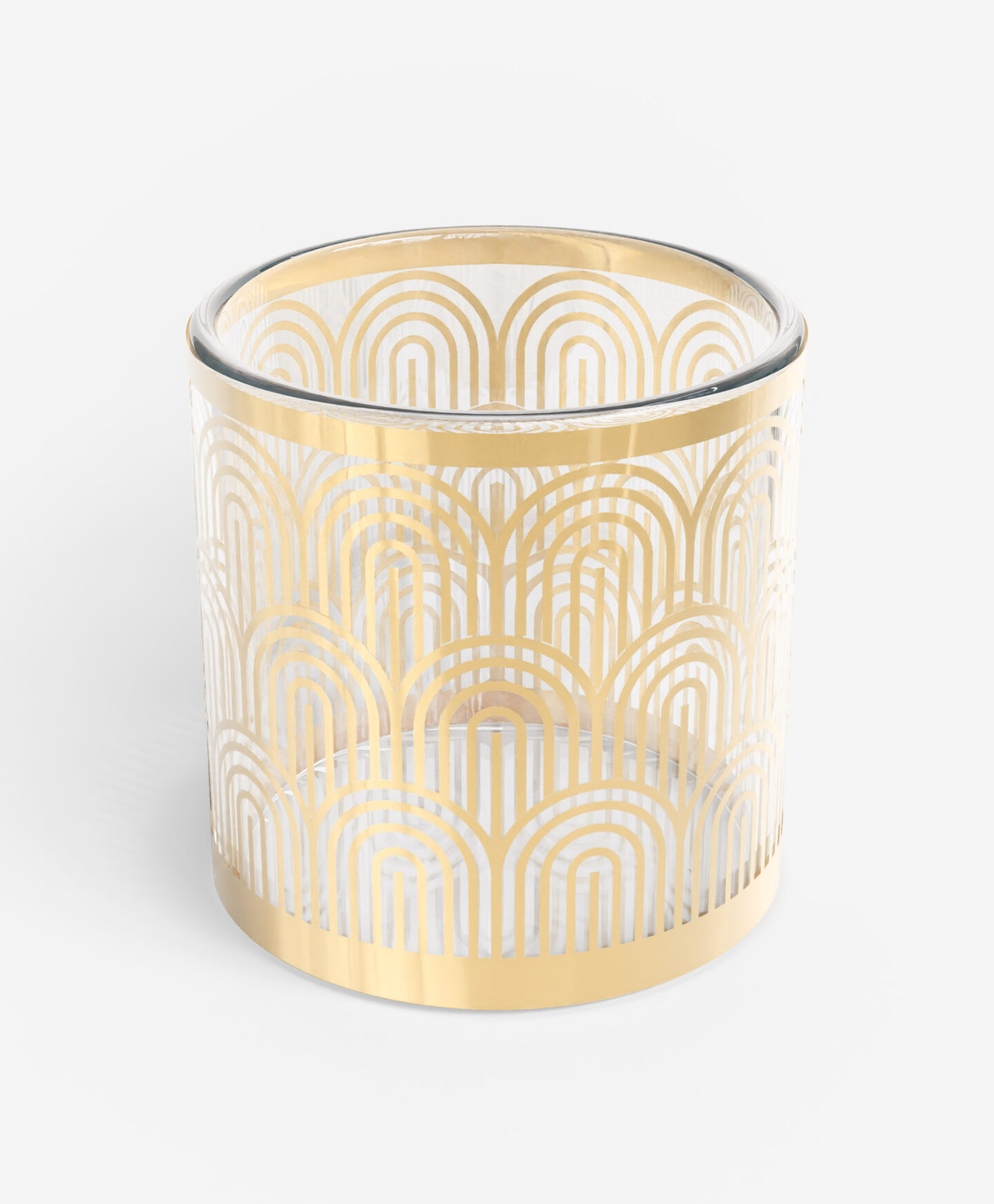 vaso in vetro stile art deco