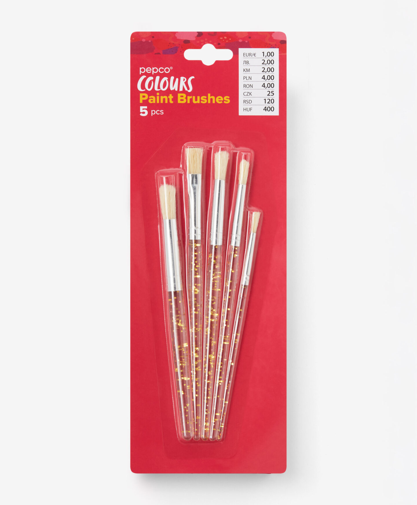 set pennelli con glitter dorati