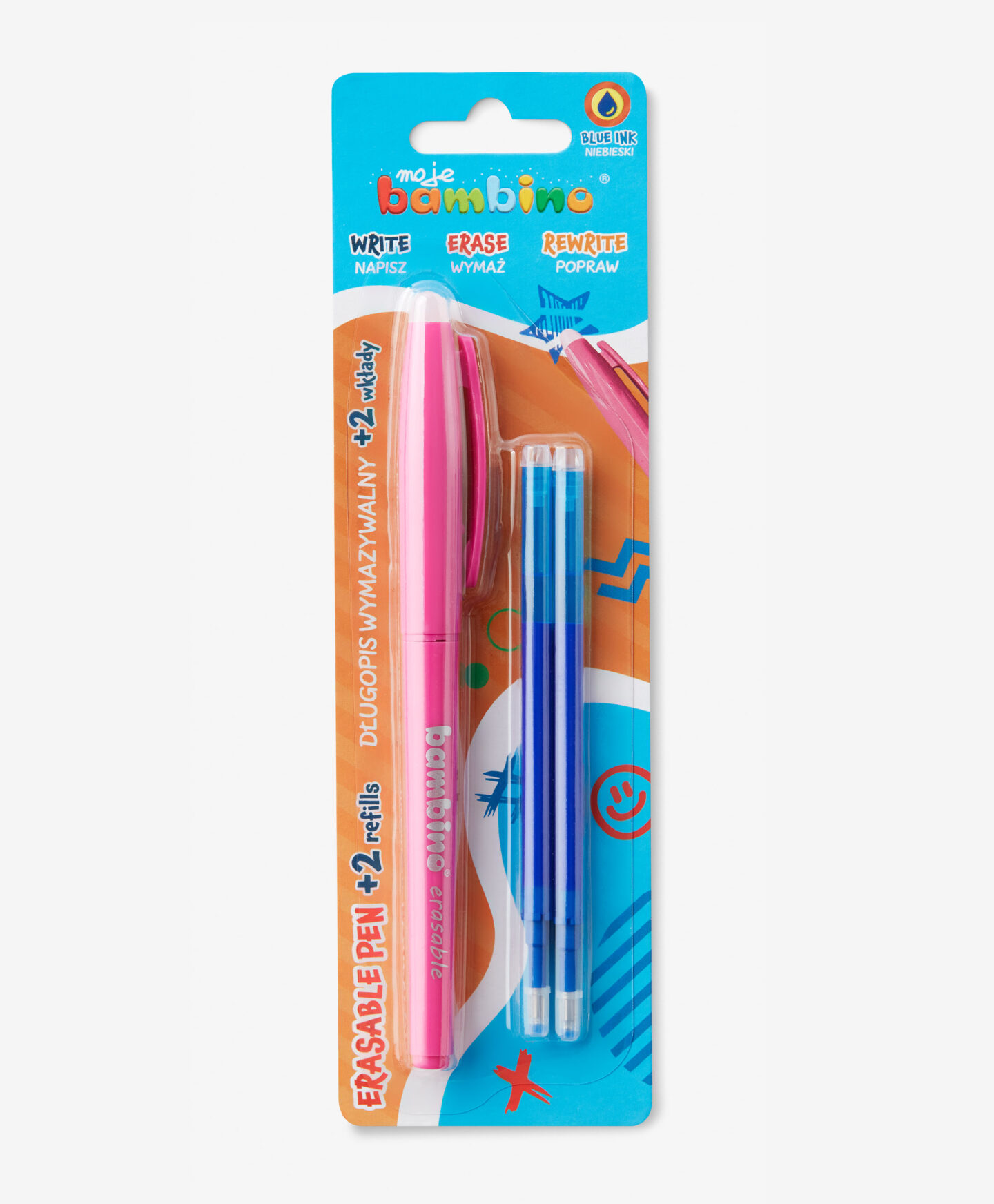 penna cancellabile rosa ricariche
