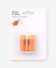 temperino con contenitore arancio