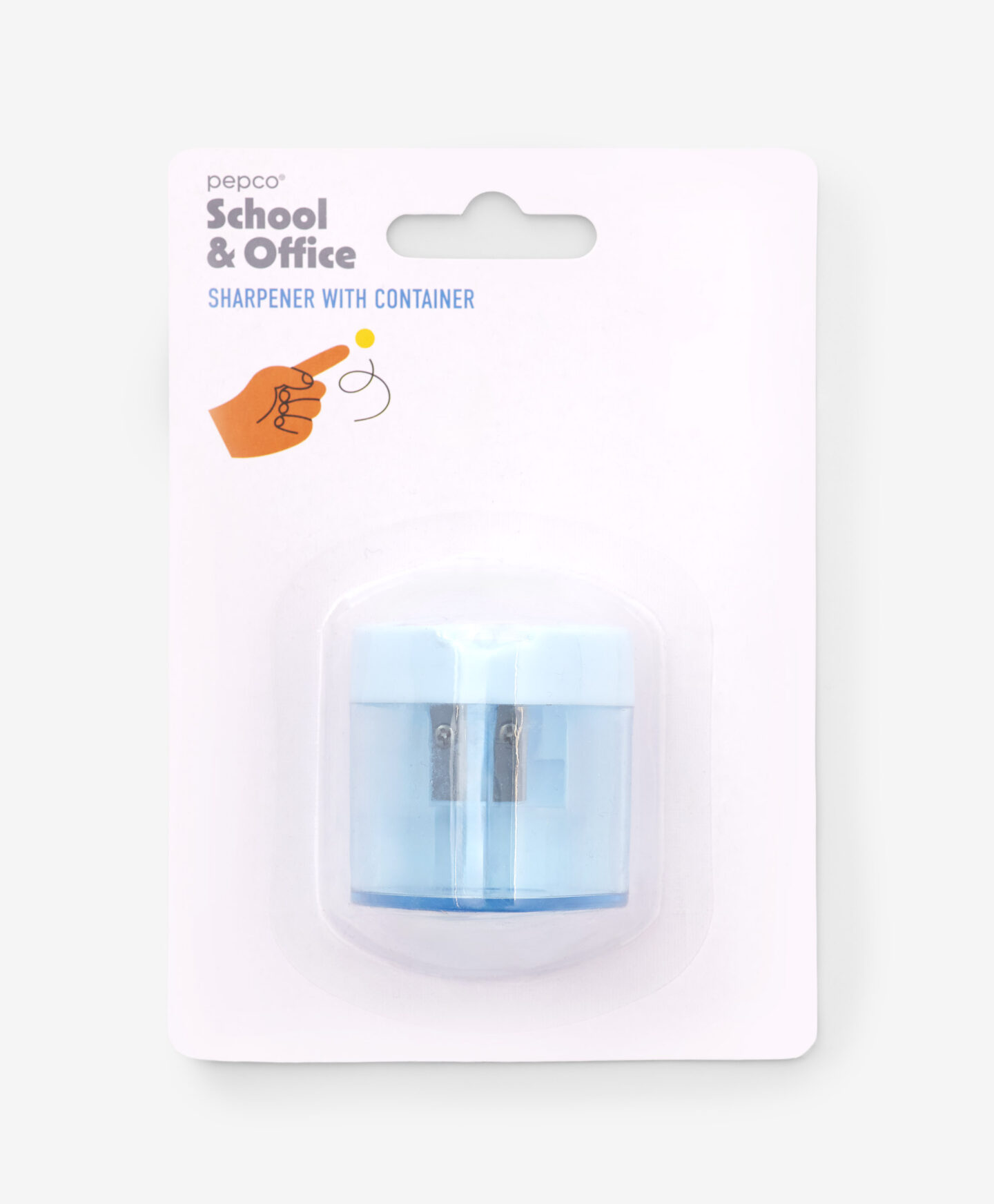 temperino con contenitore blu