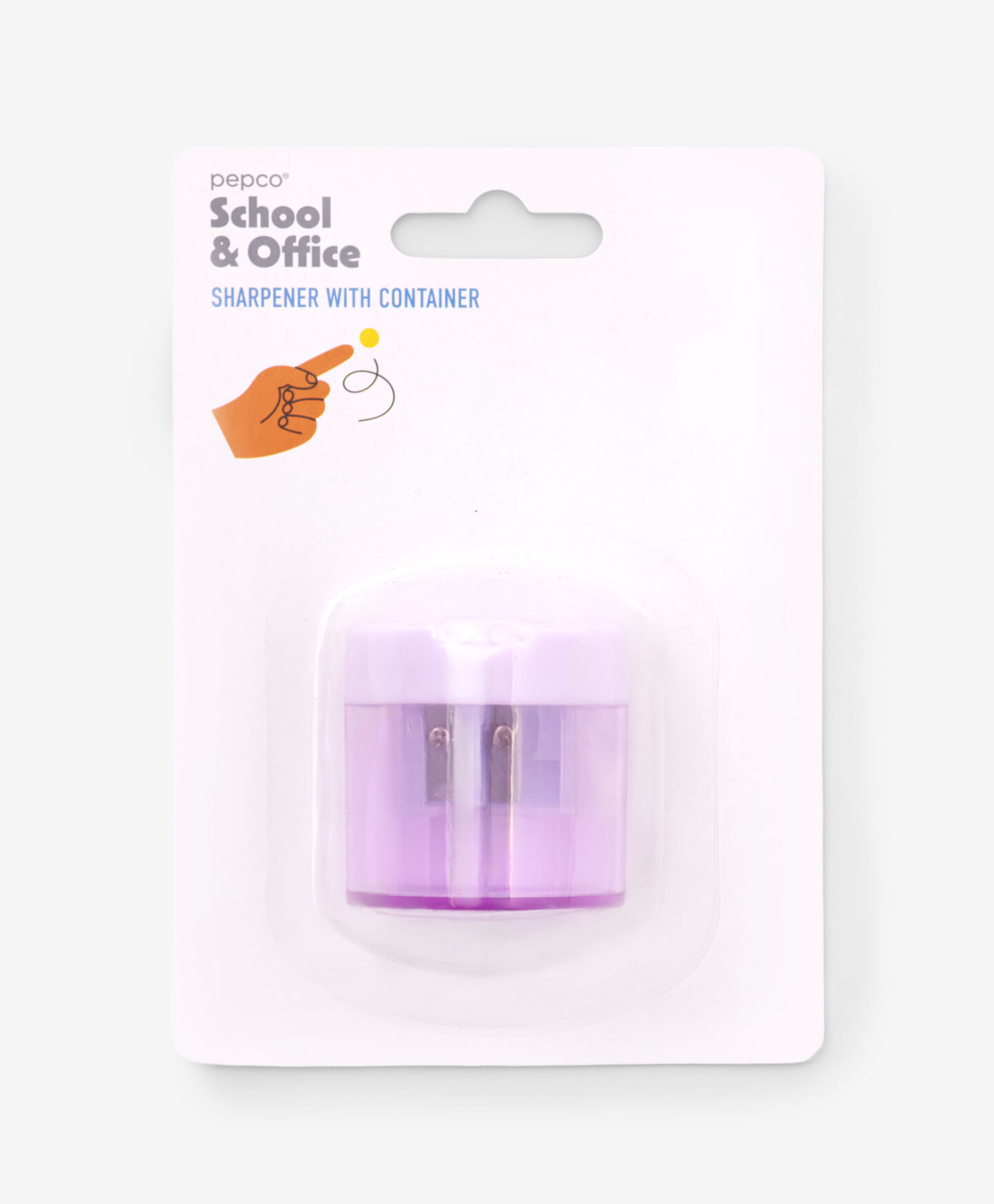 temperino con contenitore viola