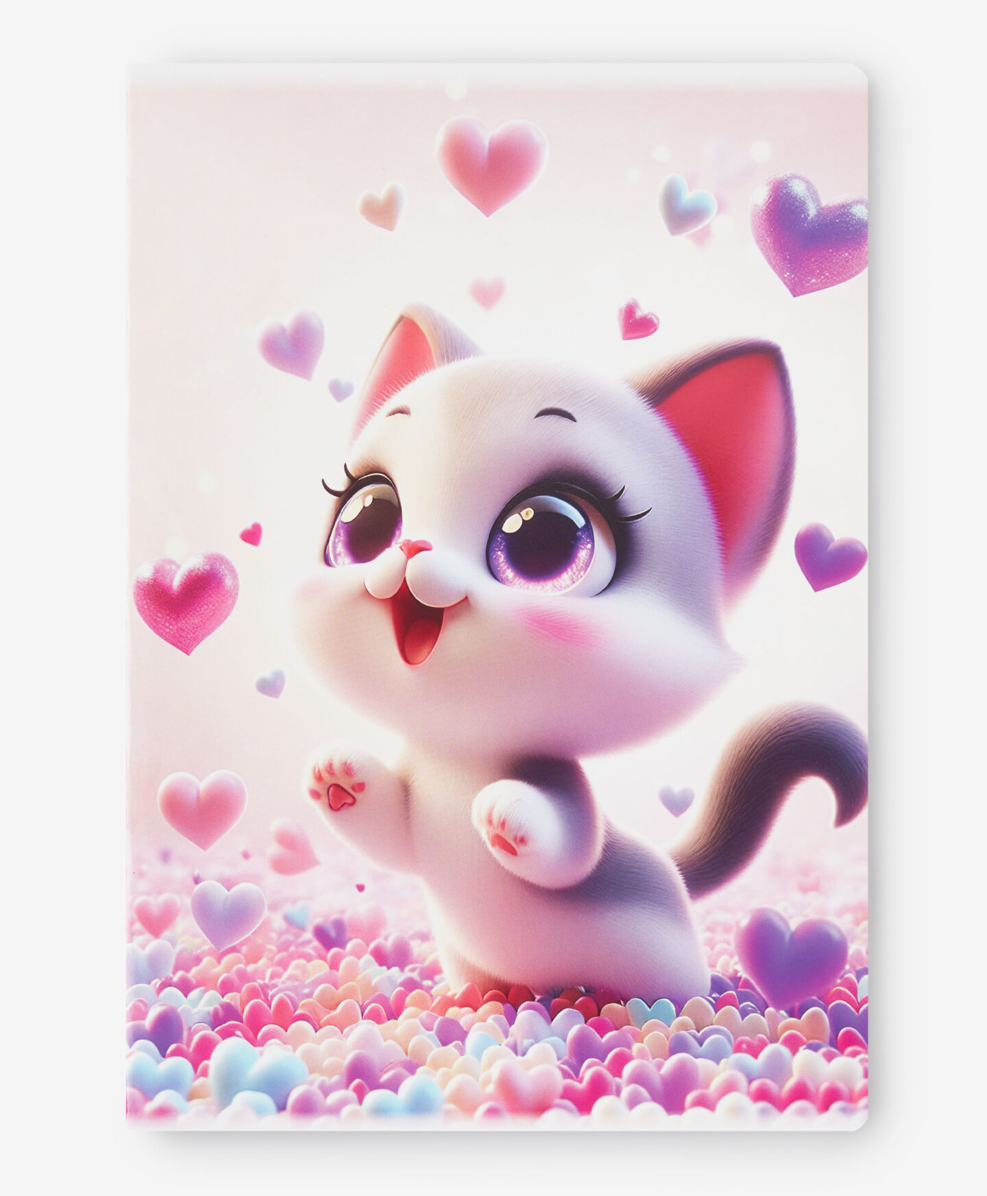 quaderno a quadretti con gattino
