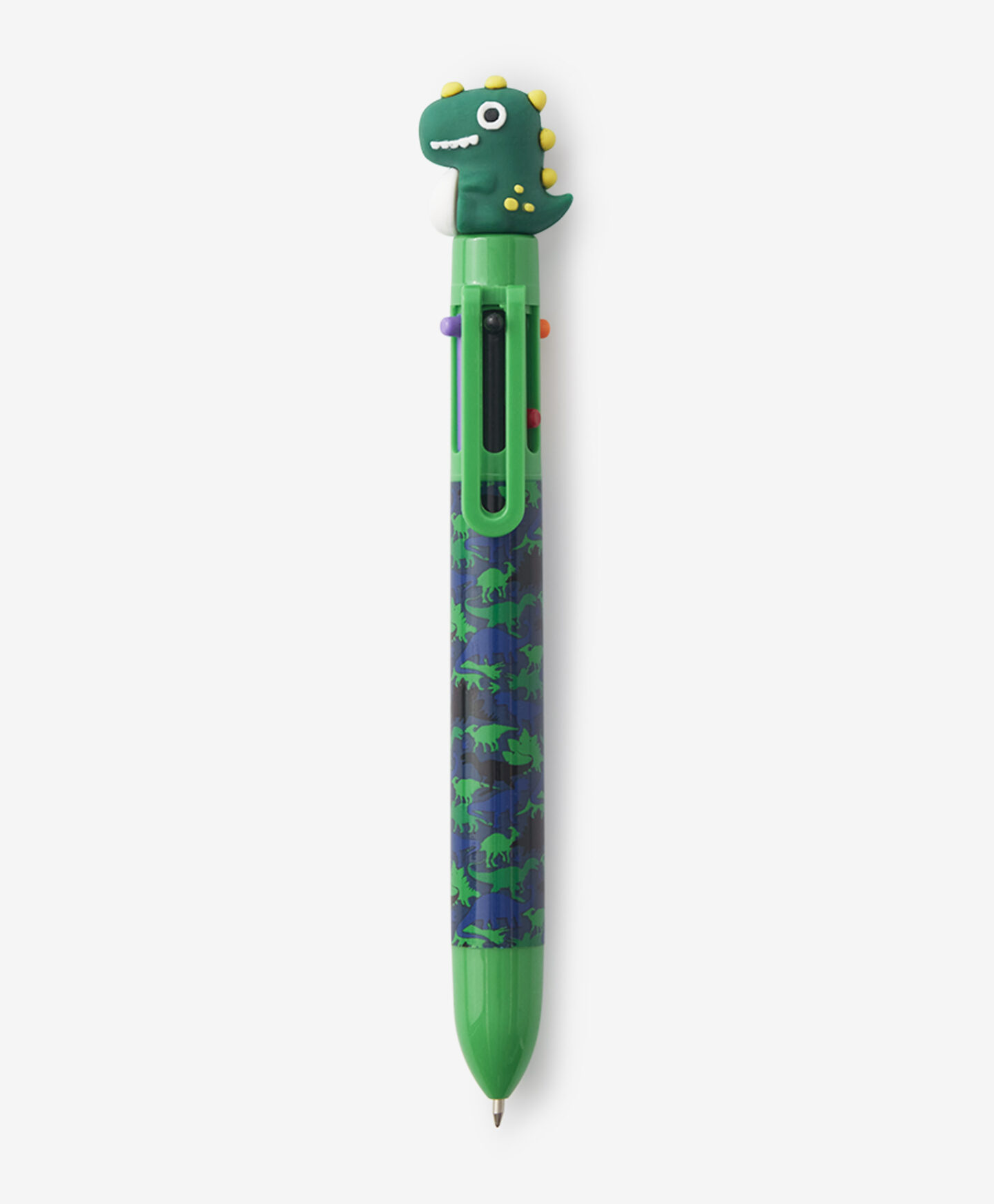 penna multicolore con dinosauro