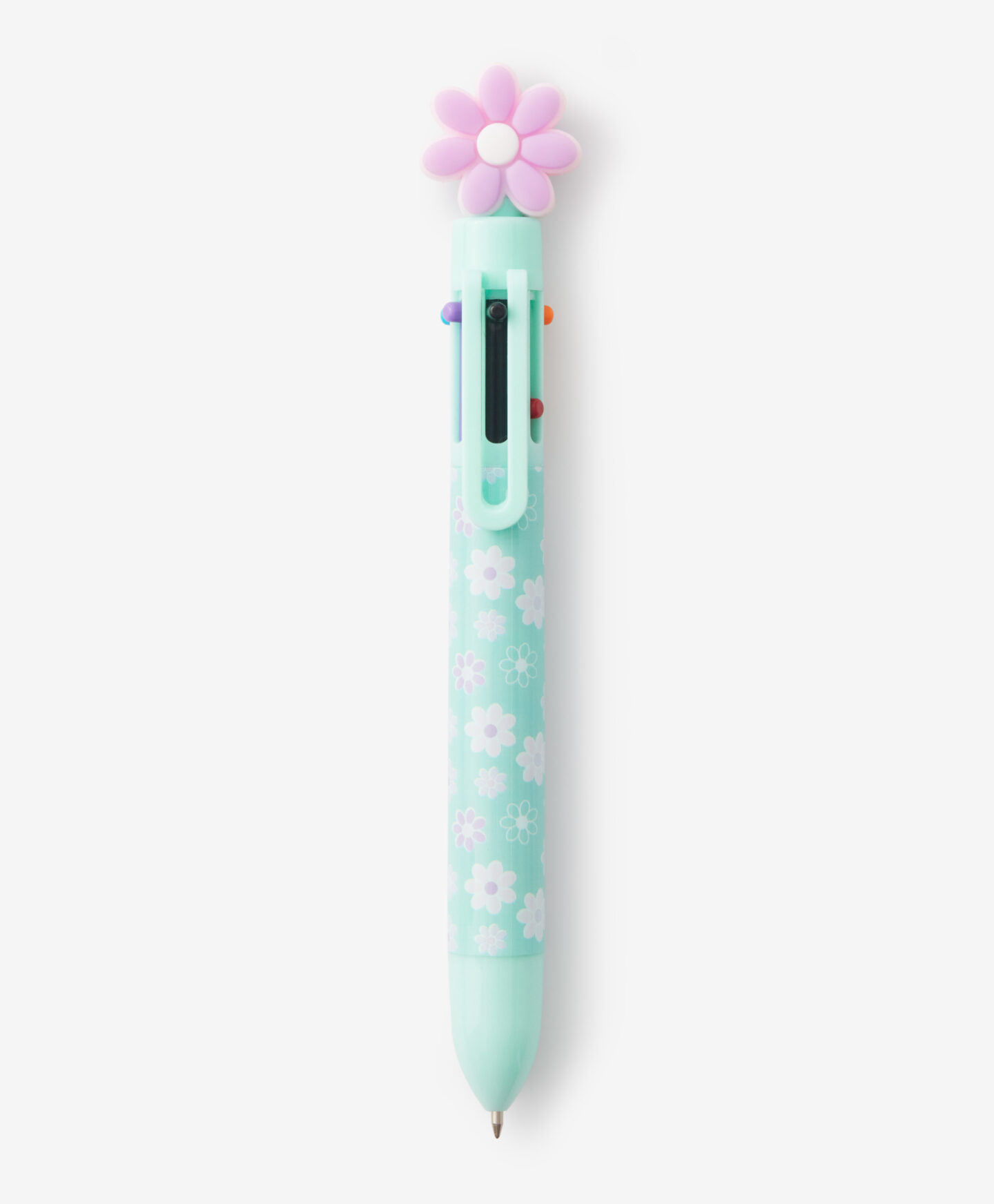 penna multicolore con fiore