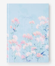 quaderno a quadretti con fiori