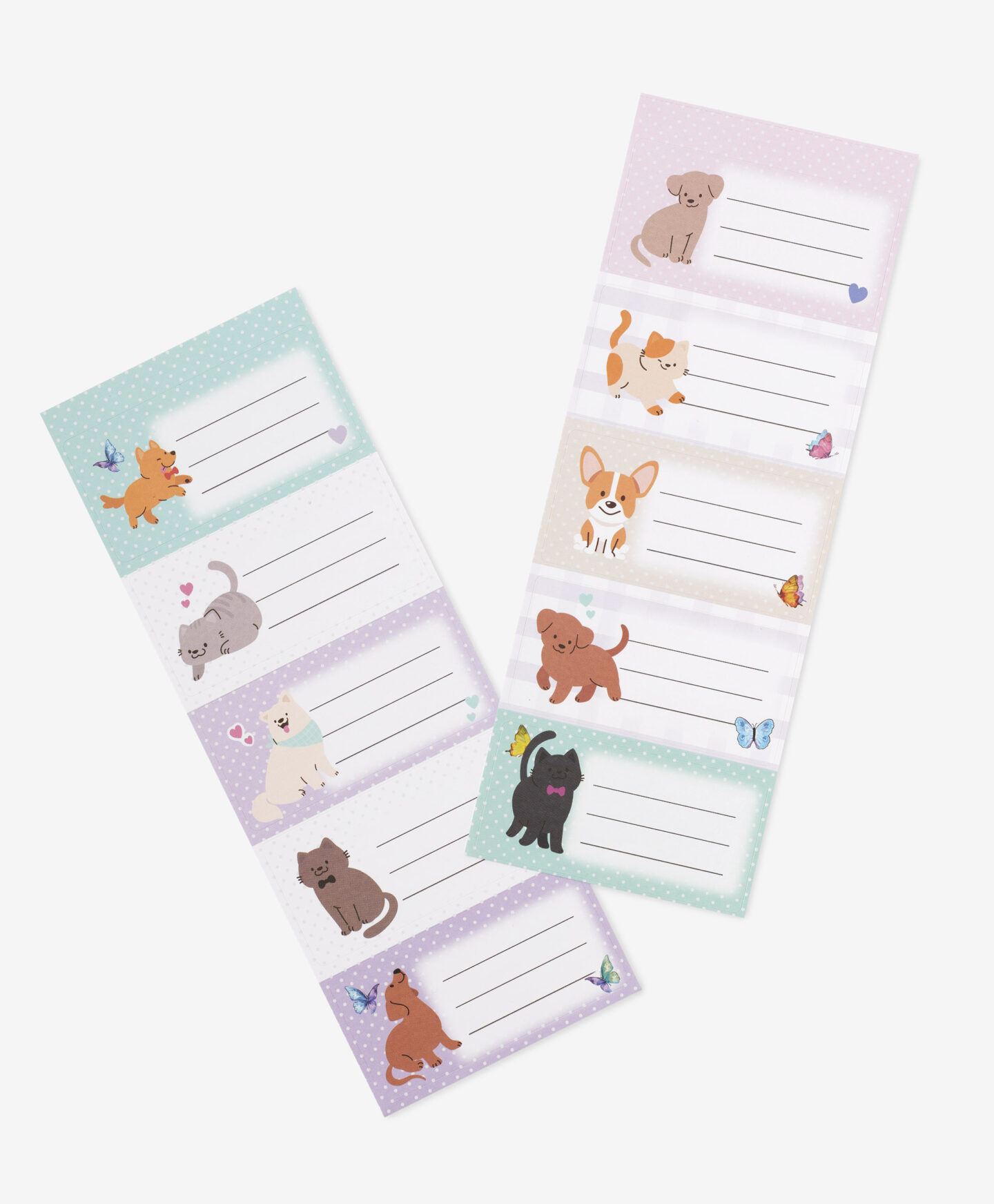 adesivi per quaderno con cuccioli