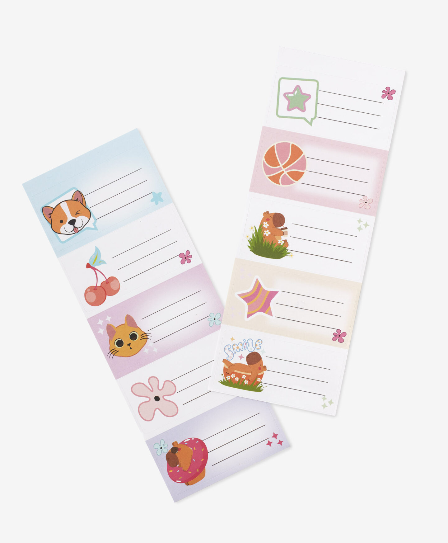 set adesivi per quaderno
