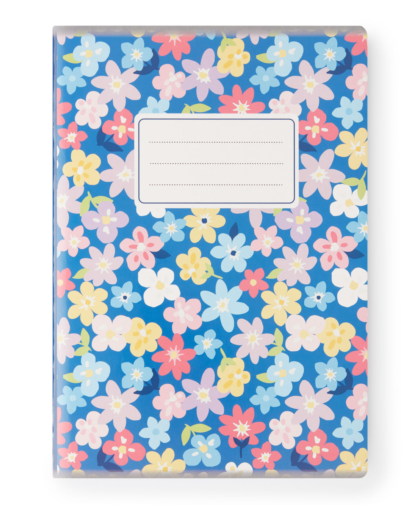 quaderno a righe con fiori